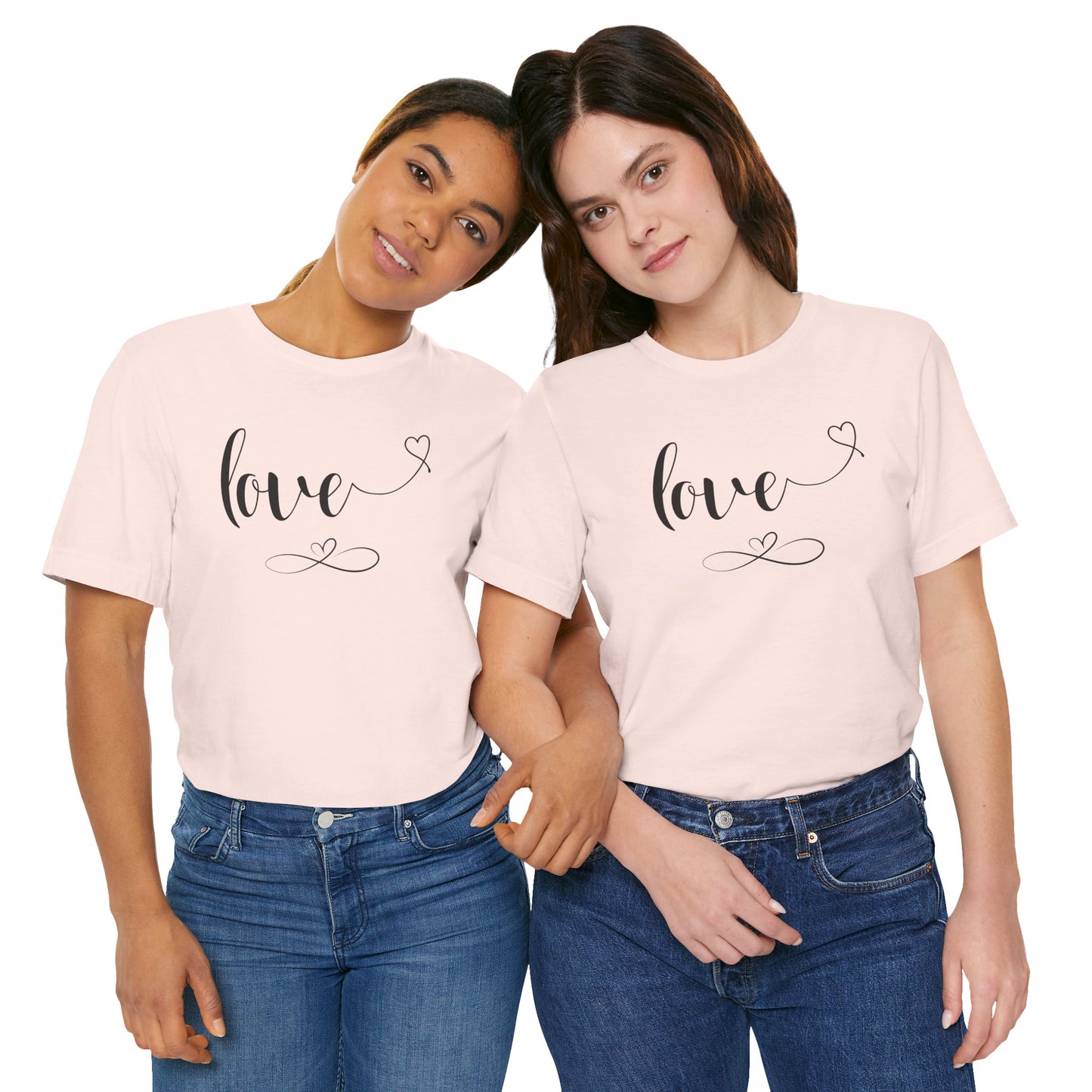 Love T-shirt | Unisex Gift for Her | Gift for Mom Wife Sister | Heart T-Shirt |