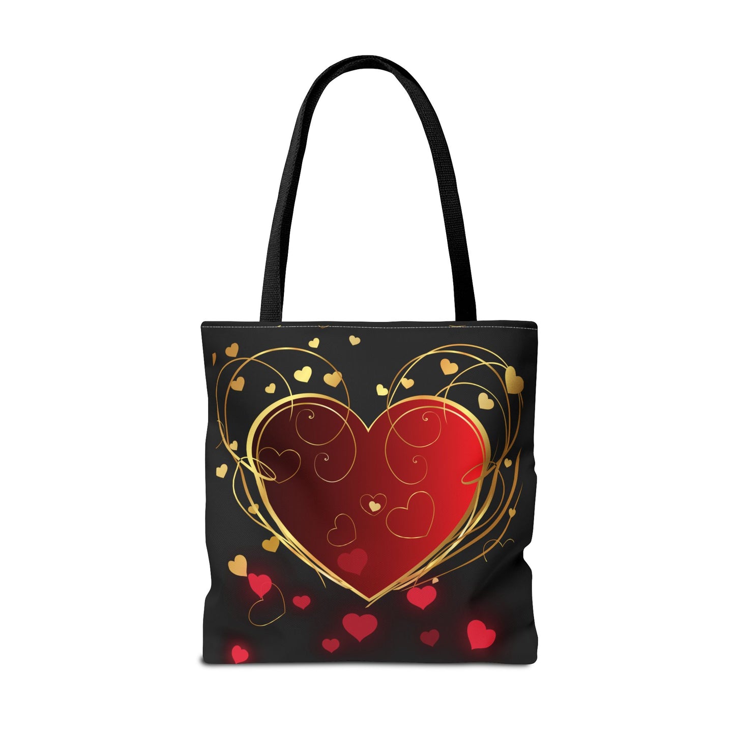 Heart Tote Bag | Carryall | Red and Gold | Love | Happiness | Friendship |