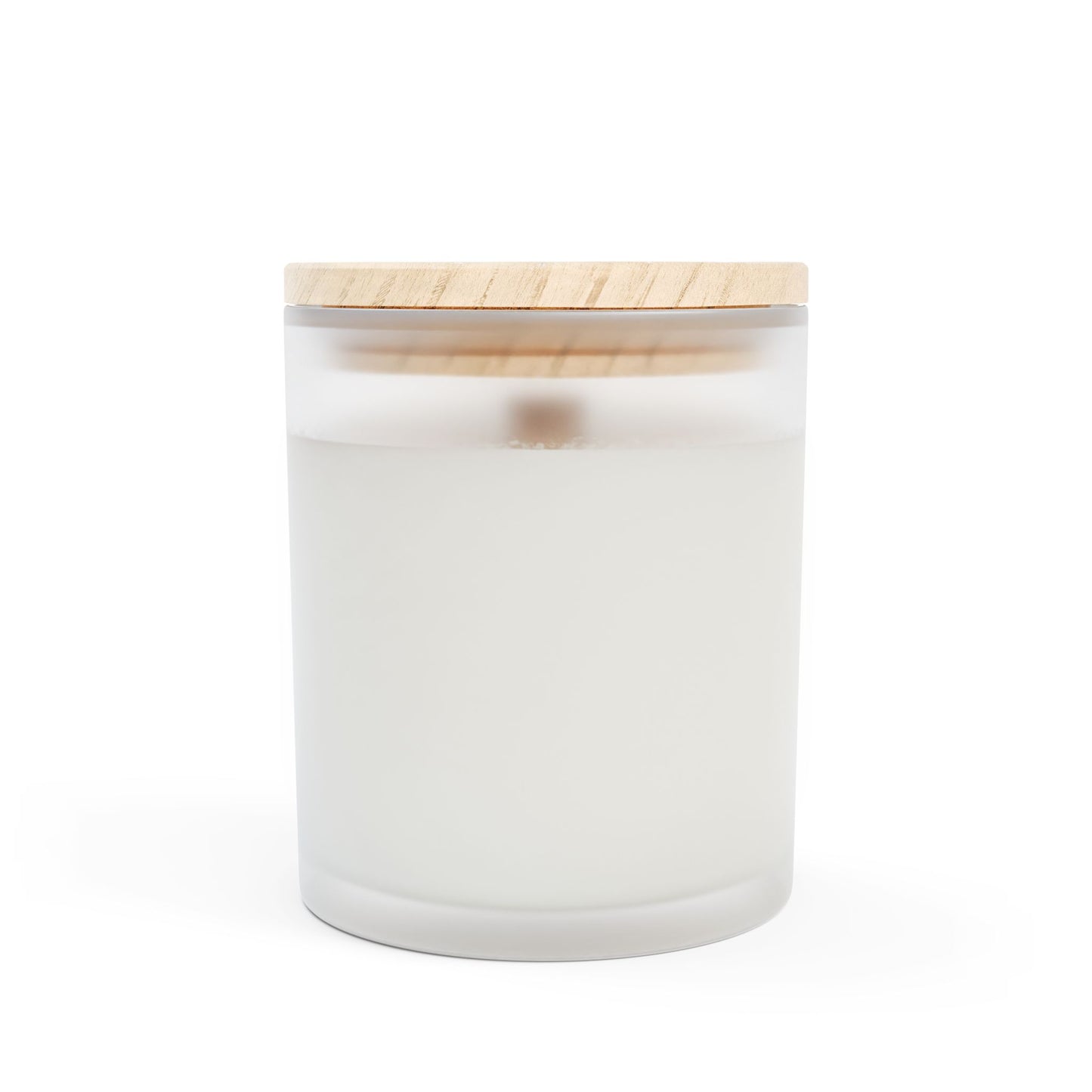 Artisanal Coconut Soy Frosted Glass Candle with Wooden Wick and Raw Maple Lid 11 oz Hand Poured Candle for New Home Owner 50 hrs burn time