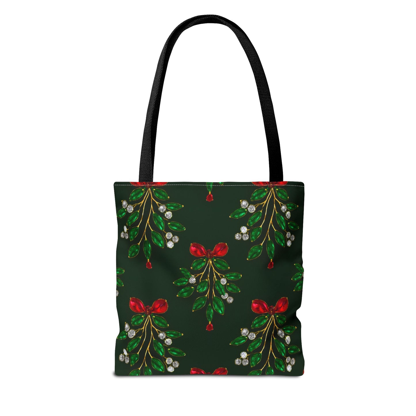 Mistletoe Christmas Tote Bag Holiday Cheer Gift Glam Winter Accessory Reusable Winter Tree Shopping Bag Xmas Joy Gift Unisex Bag for Him Her