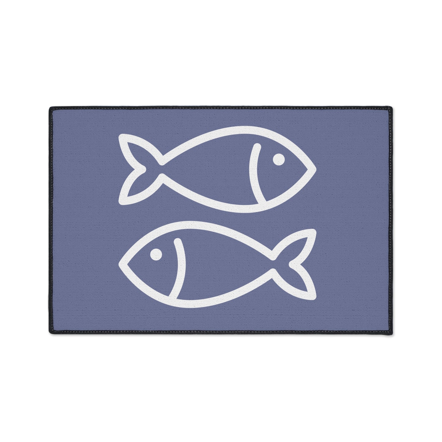 Decorative Heavy Duty Non-Slip Floor Mat Stylish Design Perfect for Entryway Kitchen Décor Grey Fish Design Rug Fishy Bathroom Mat