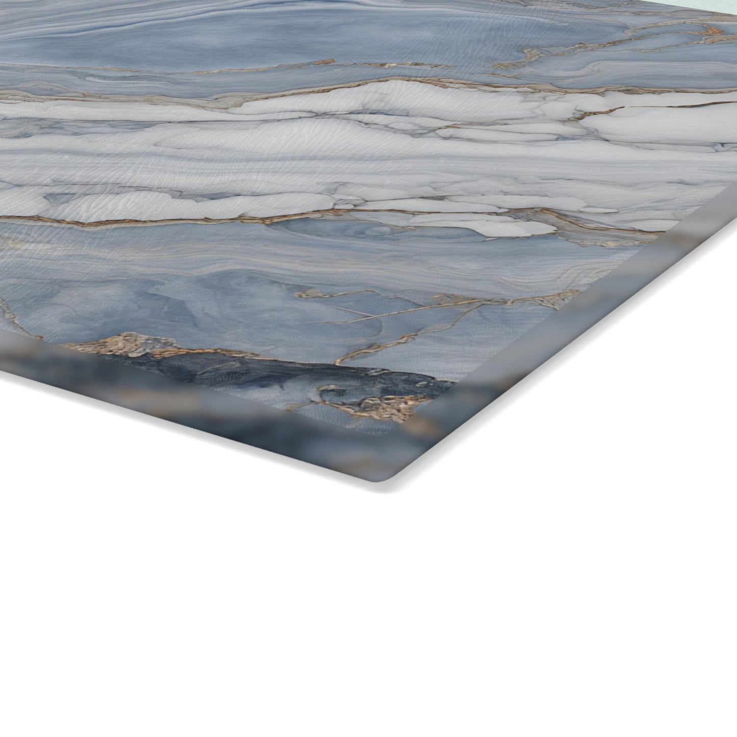 Kitchen Decor Glass Cutting Board Serving Tray with Quartz-look Design Cutting Board Gift for Home Cook Fun Marble-look Charcuterie Board