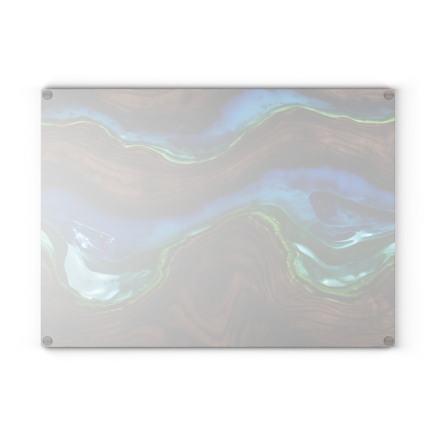 Kitchen Decor Glass Wood-look Image Nature Lover Cutting Board Serving Tray Home Cook Gift Colorful Glass Geode-inspired Charcuterie Board