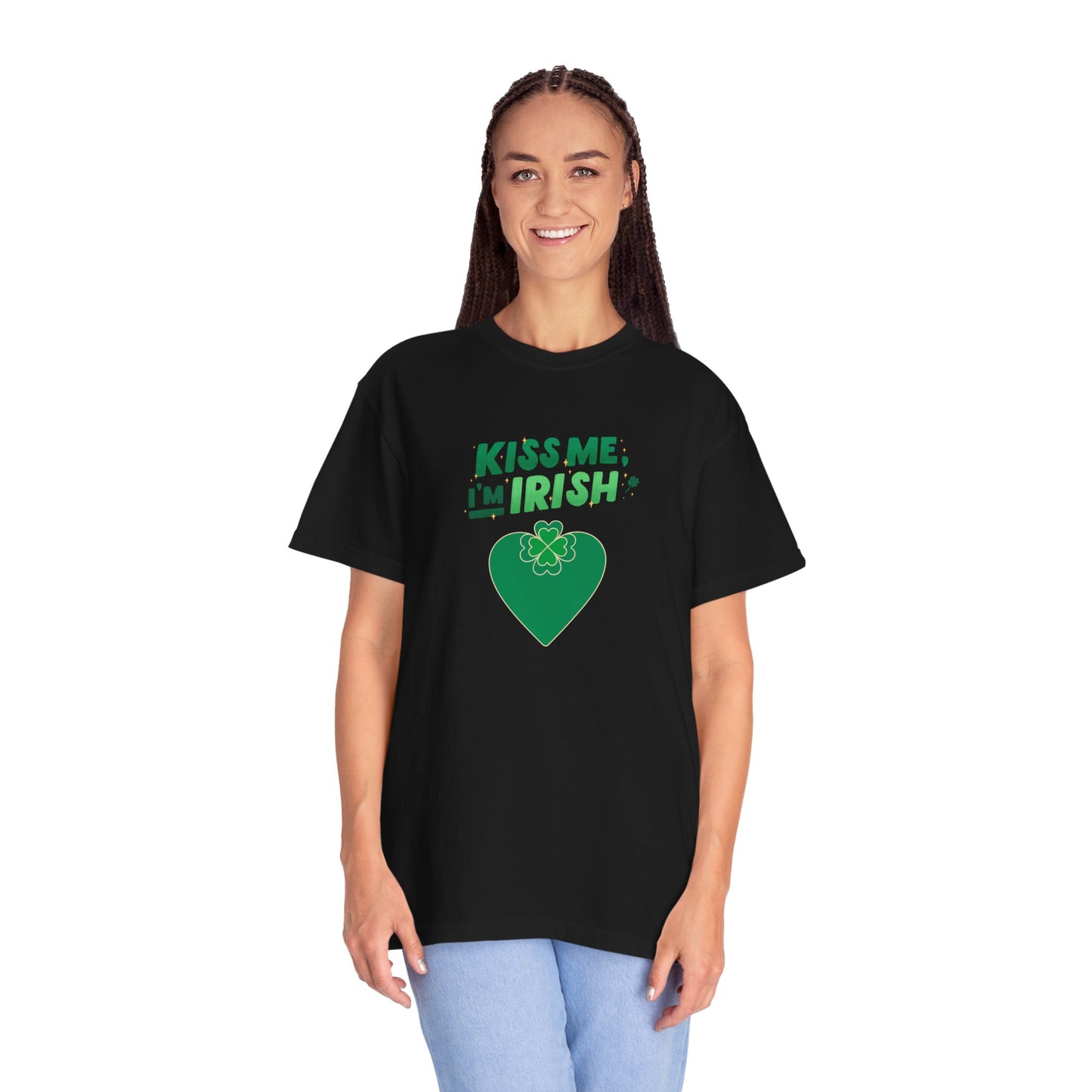 St. Patrick's Day T-Shirt Unisex Comfort Colors Relaxed Fit Garment-Dyed Tee 4 Leaf Clover Shirt Irish Themed Gift