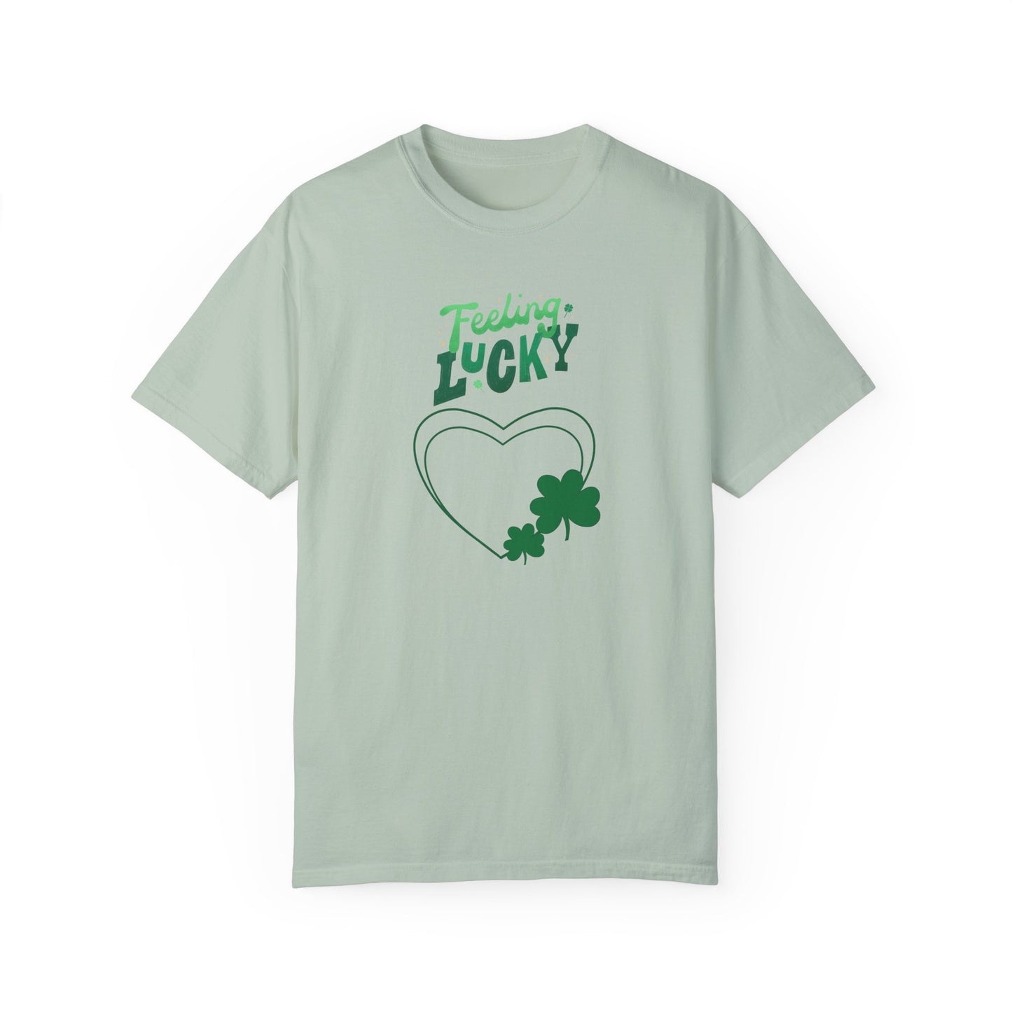 St. Patrick's Day T-Shirt Unisex Comfort Colors Relaxed Fit Garment-Dyed Tee 4 Leaf Clover Shirt Irish Themed Gift