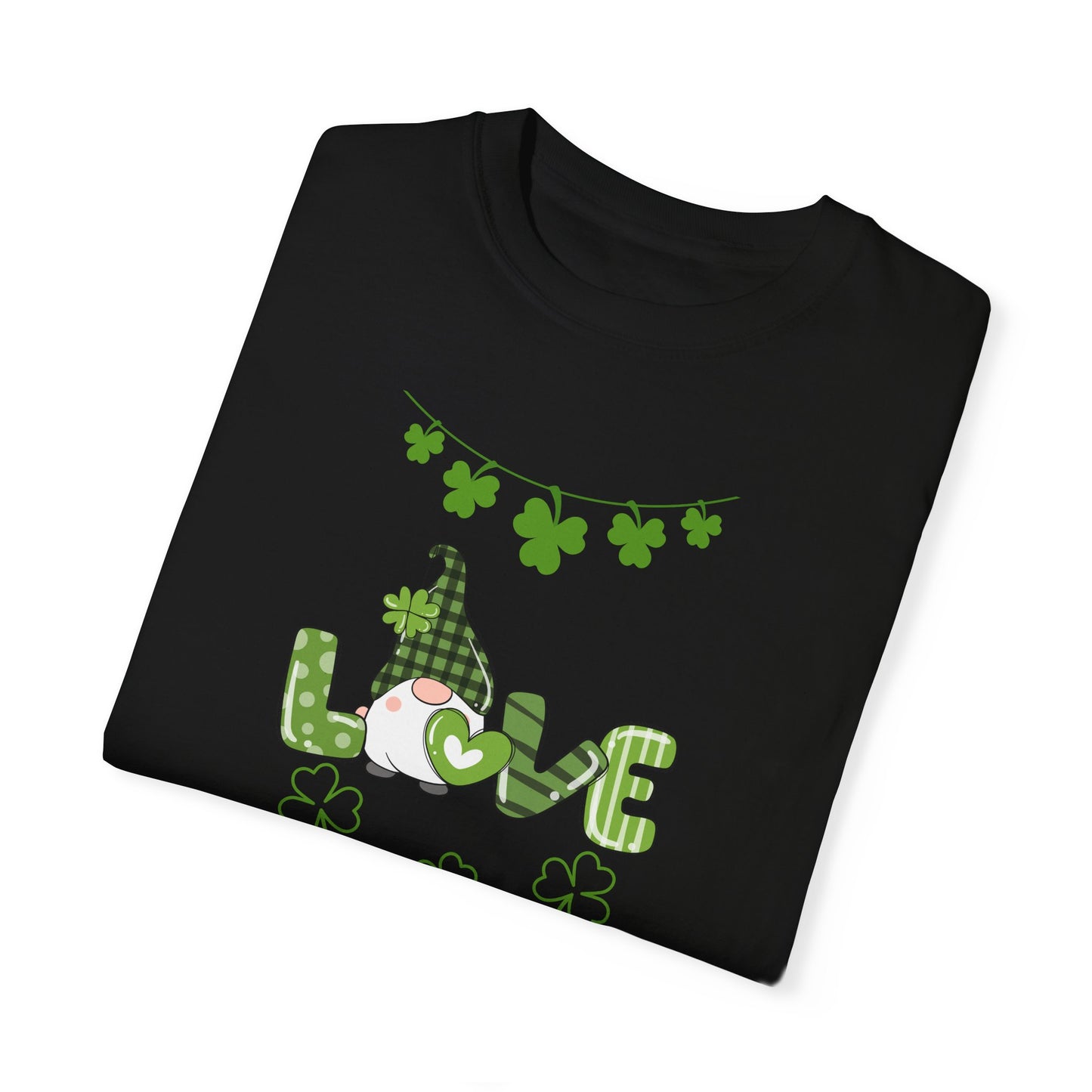 St. Patrick's Day T-Shirt Unisex Comfort Colors Relaxed Fit Garment-Dyed Tee 4 Leaf Clover Shirt Irish Themed Gift