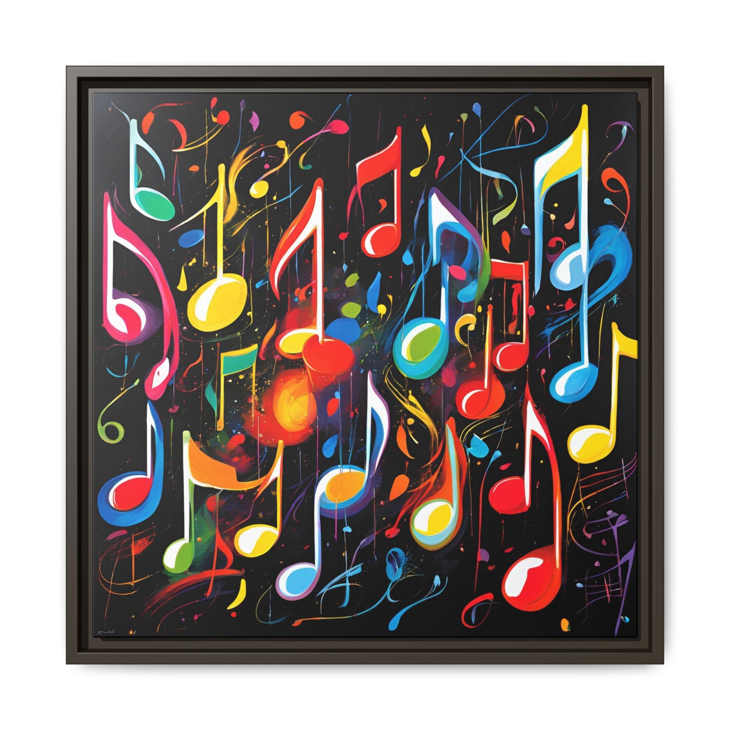 Modern Music-Themed Print Abstract Design Unique Framed Canvas Print Treble Clef Note Wall Art Music Lover Gift Decor 3 frame colors