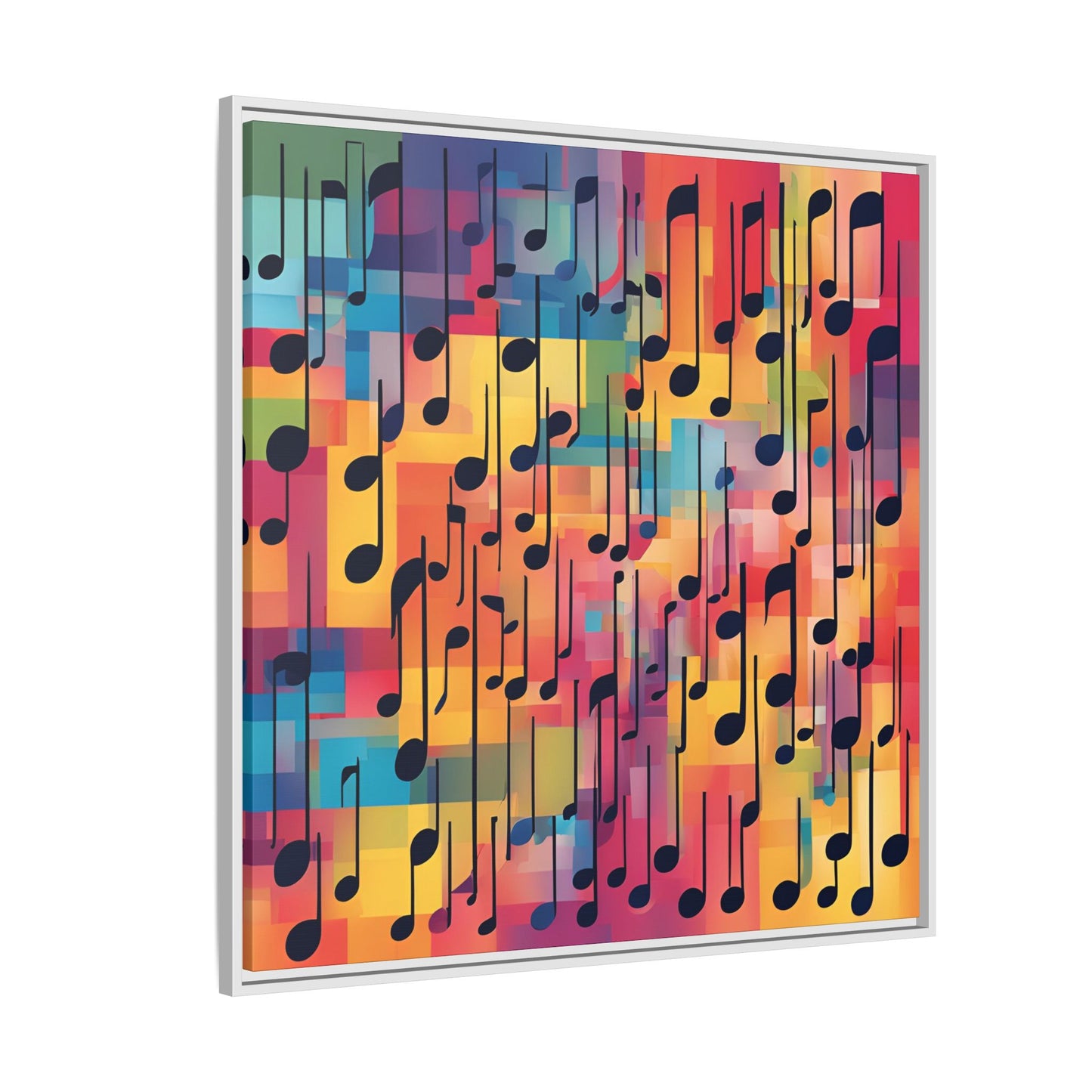 Modern Music-Themed Print Abstract Design Unique Framed Canvas Print Treble Clef Note Wall Art Music Lover Gift Decor 3 frame colors