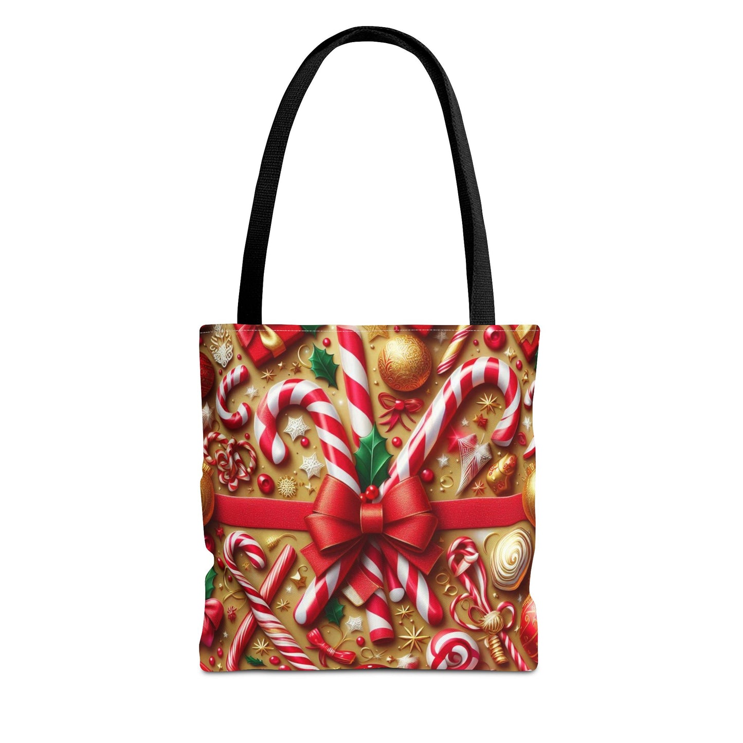 Candy Cane Christmas Tote Bag Holiday Cheer Gift Glam Winter Accessory Reusable Winter Shopping Bag Xmas Joy Gift Unisex Bag for Him Her