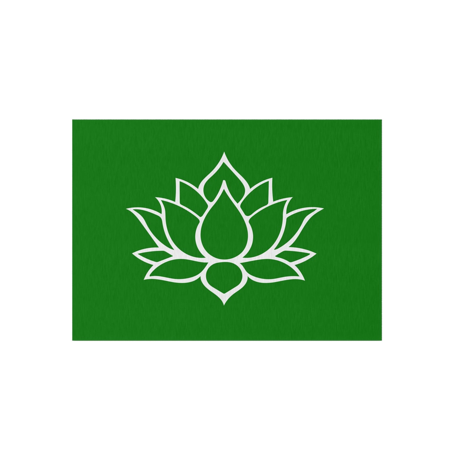Zen Chenille Outdoor Rug with No-Skid Backing Cozy Lotus Blossom Outdoor Carpet Patio Decor Gazebo Rug Pool Area Decor Outdoor Kitchen Rug