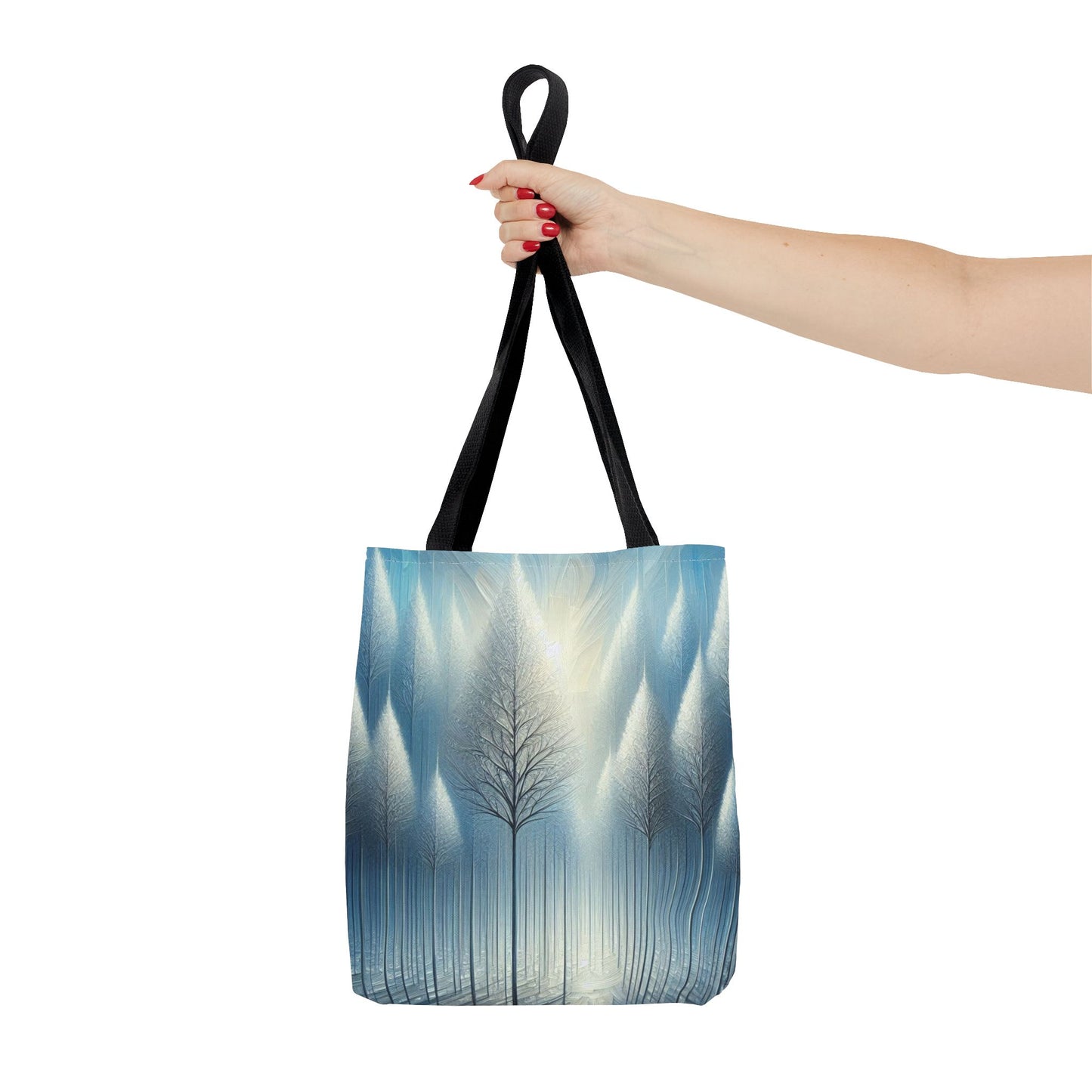 Snowy Christmas Tote Bag Holiday Cheer Gift Glam Winter Accessory Reusable Winter Tree Shopping Bag Xmas Joy Gift Unisex Bag for Him Her