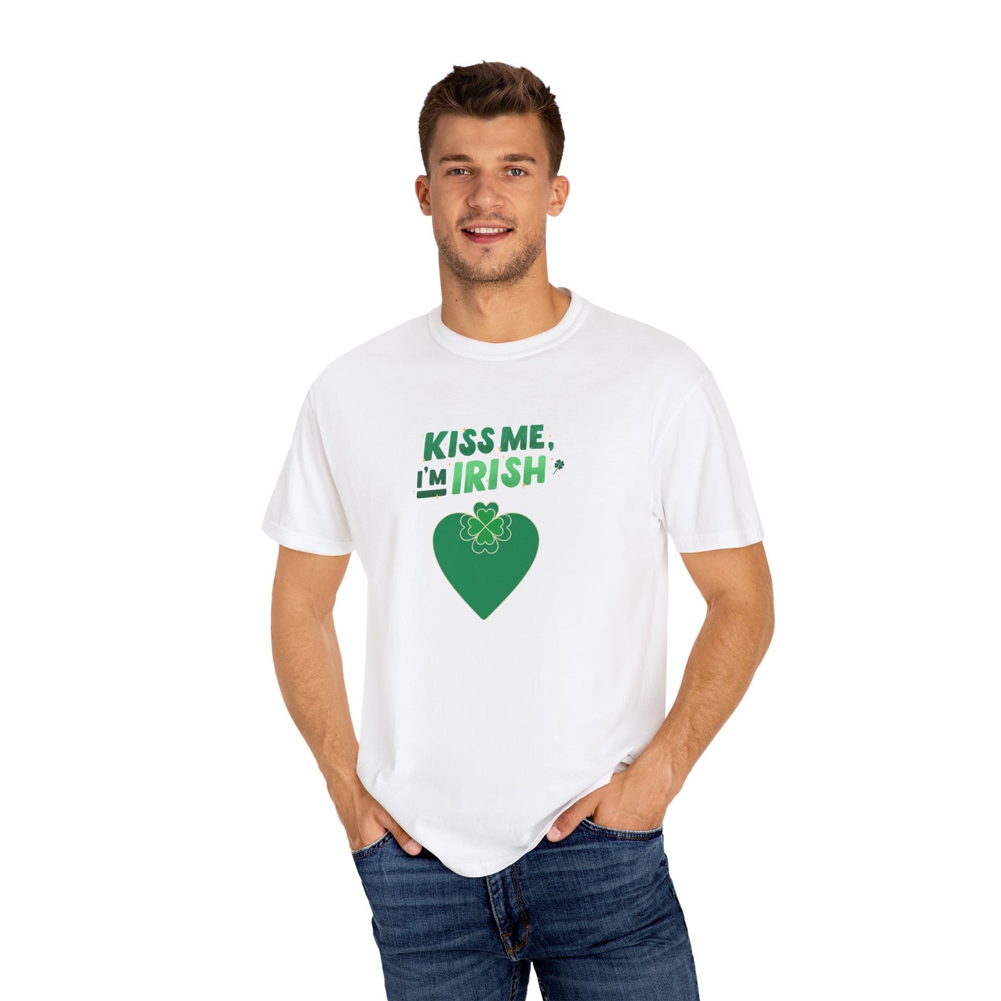 St. Patrick's Day T-Shirt Unisex Comfort Colors Relaxed Fit Garment-Dyed Tee 4 Leaf Clover Shirt Irish Themed Gift