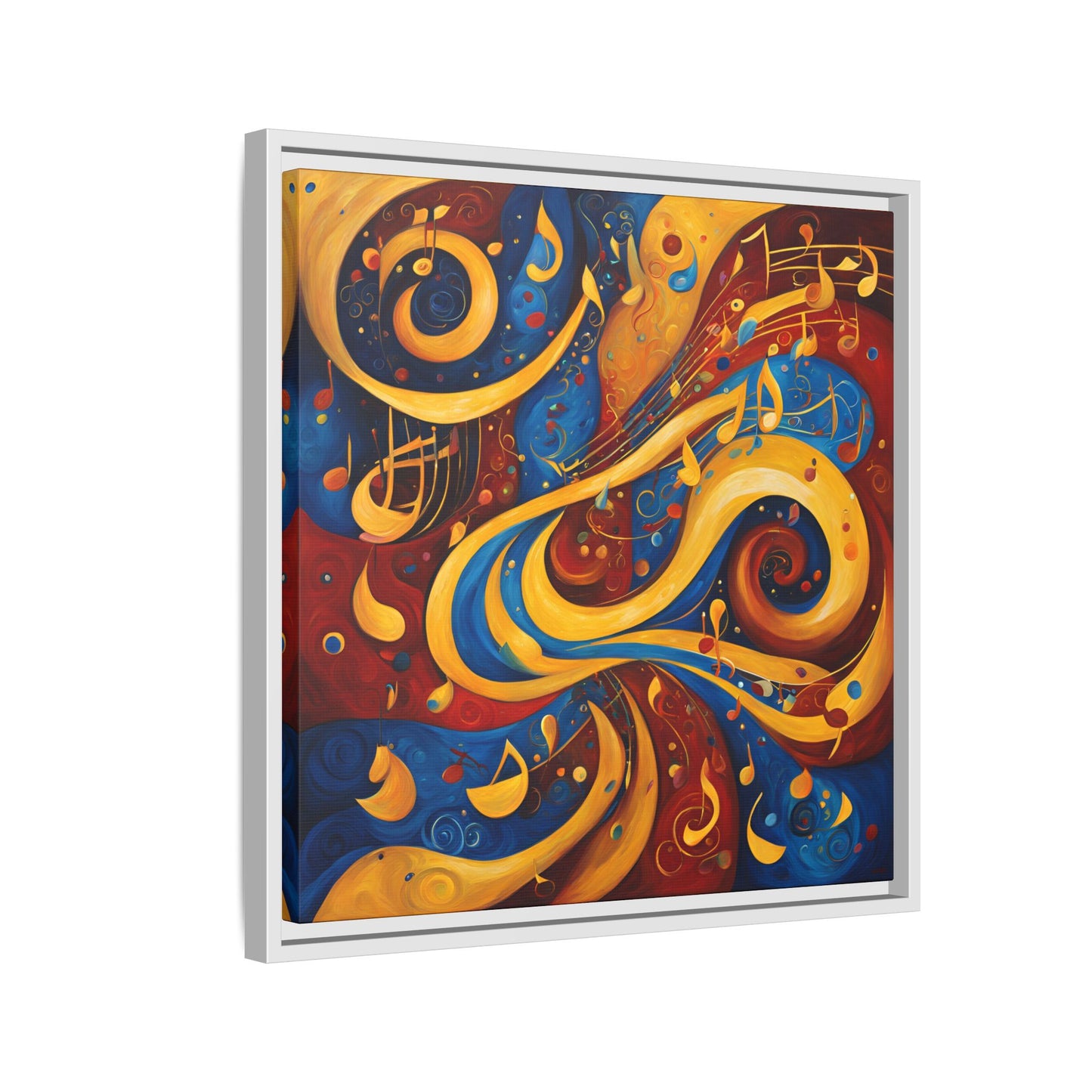 Modern Music-Themed Print Abstract Design Unique Framed Canvas Print Treble Clef Note Wall Art Music Lover Gift Decor 3 frame colors