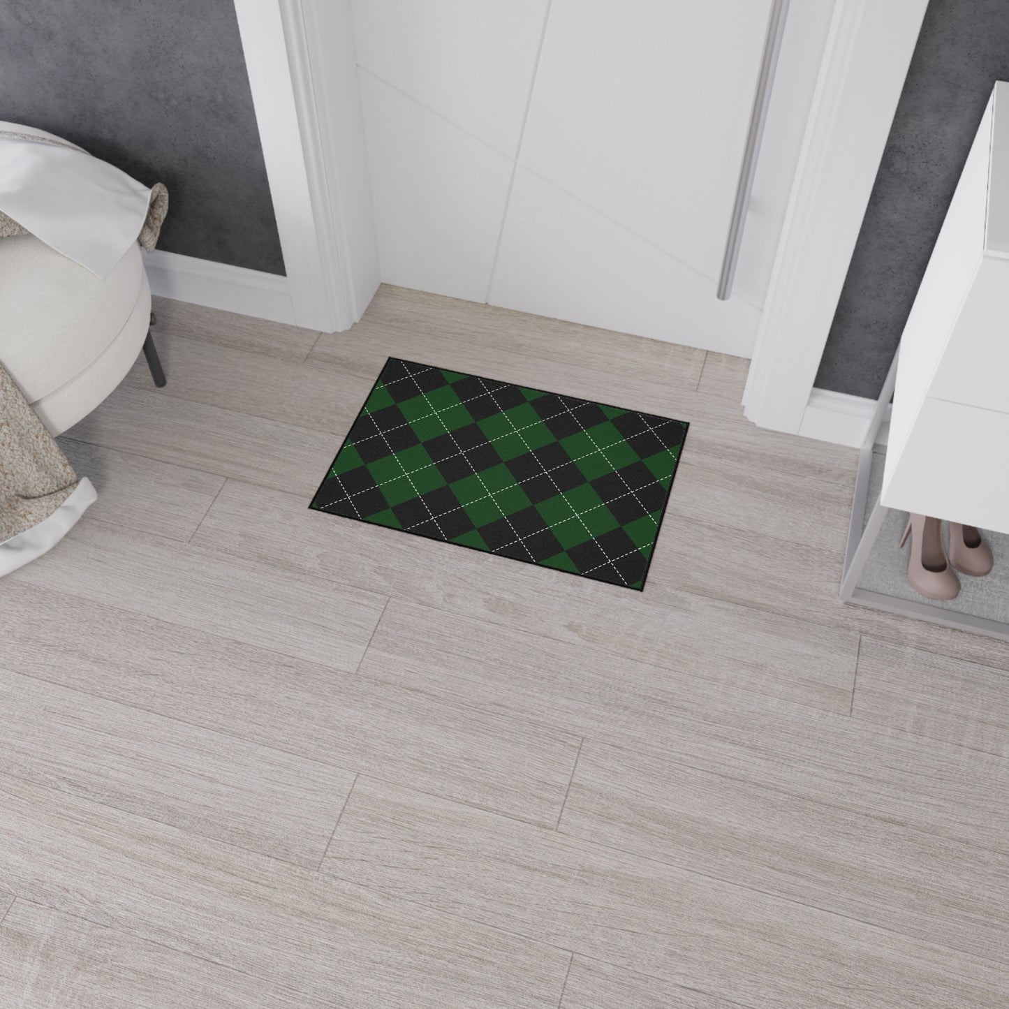 Decorative Heavy Duty Non-Slip Floor Mat Stylish Design Perfect for Entryway Kitchen Décor Garage Rug Coffee Bar Bathroom Floor Door Mat
