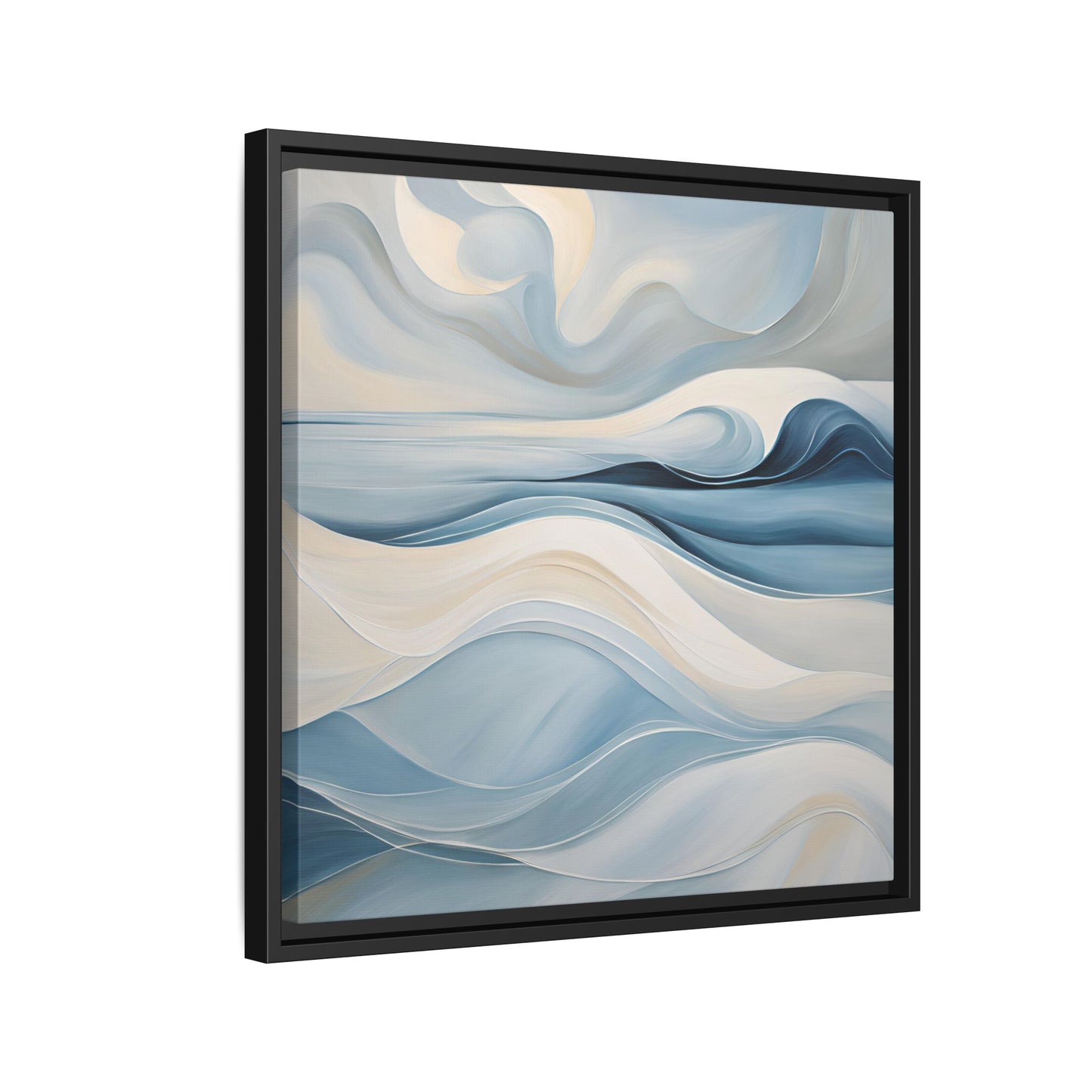 Modern Abstract Wave Design Unique Framed Canvas Wall Art Ocean Beach Gift Nature Lover Gift Underwater Sea Lover Gift 3 frame colors