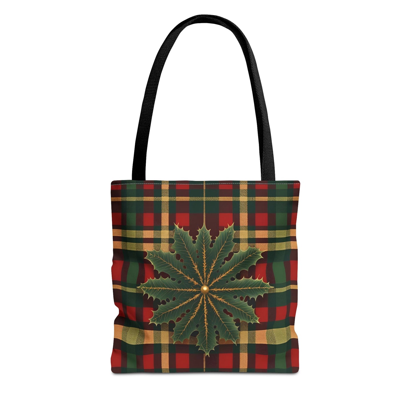 Christmas Tote Bag Holiday Cheer Gift Glam Winter Accessory Reusable Winter Plaid Tartan Shopping Bag Xmas Joy Gift Unisex Bag for Him Her