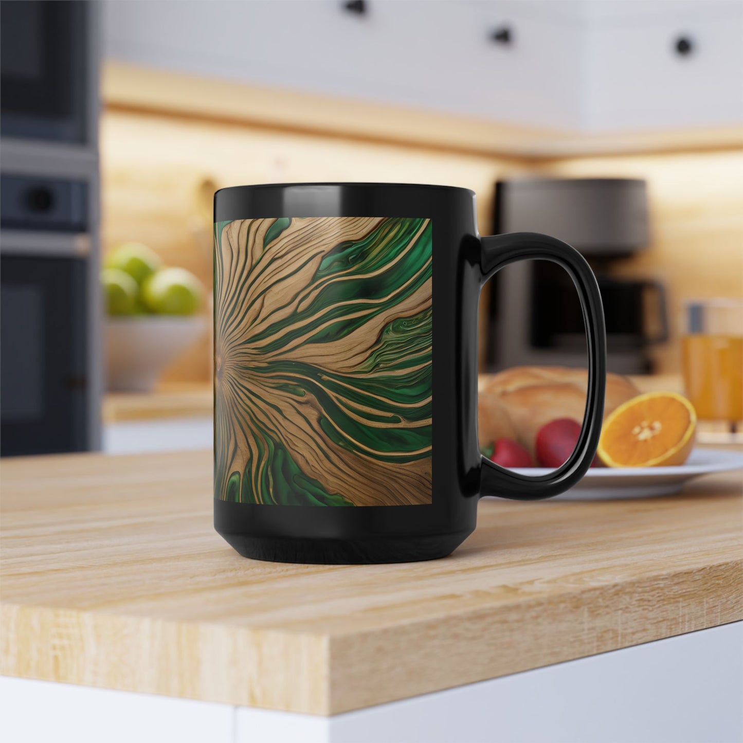 Ceramic Coffee Mug Quartz-Inspired Image Pastel Nature Lover Ceramic Unique Colorful Teacup Flower Rock Lover Ceramic 15 oz Mug