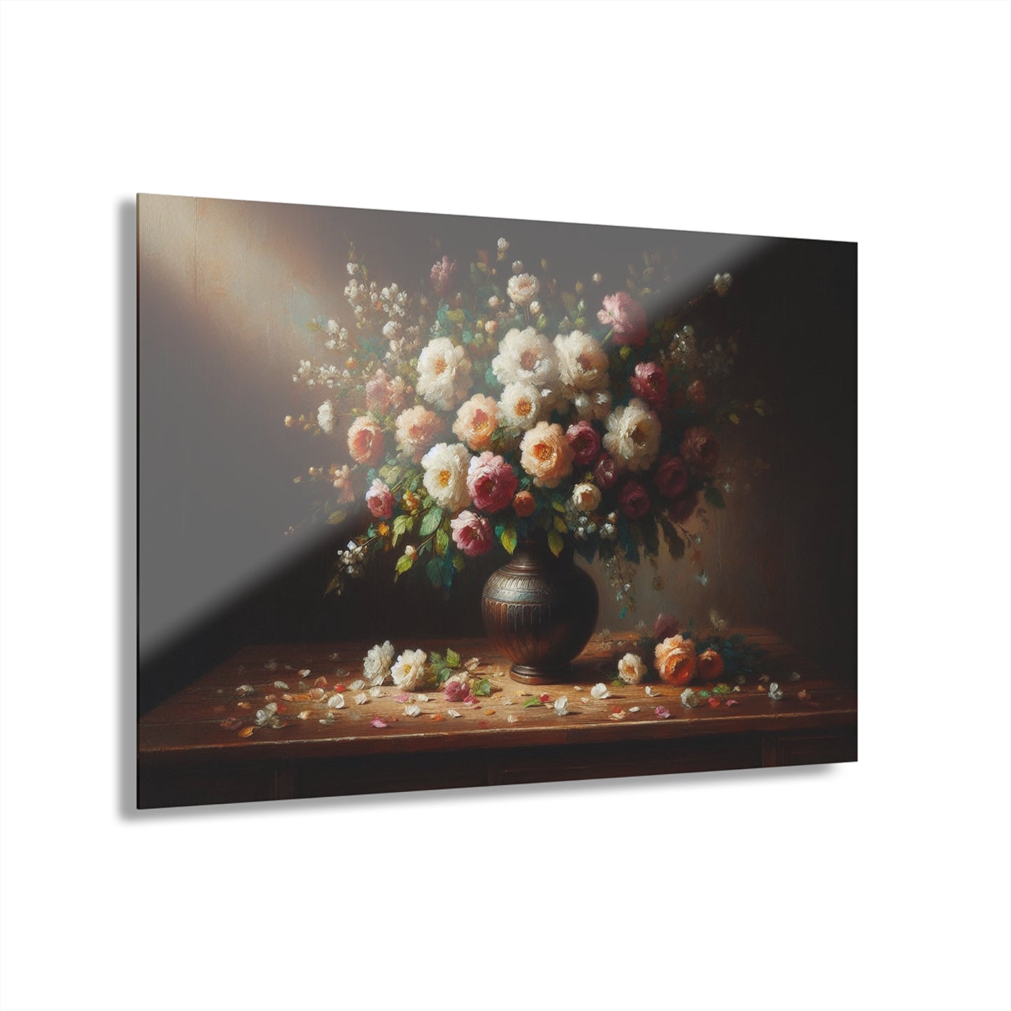 Large Floral Design Acrylic Print with French Cleat Nature Lover Wall Art Flower Lover Gift Poppy Flower Artwork Modern Garden Home Decor