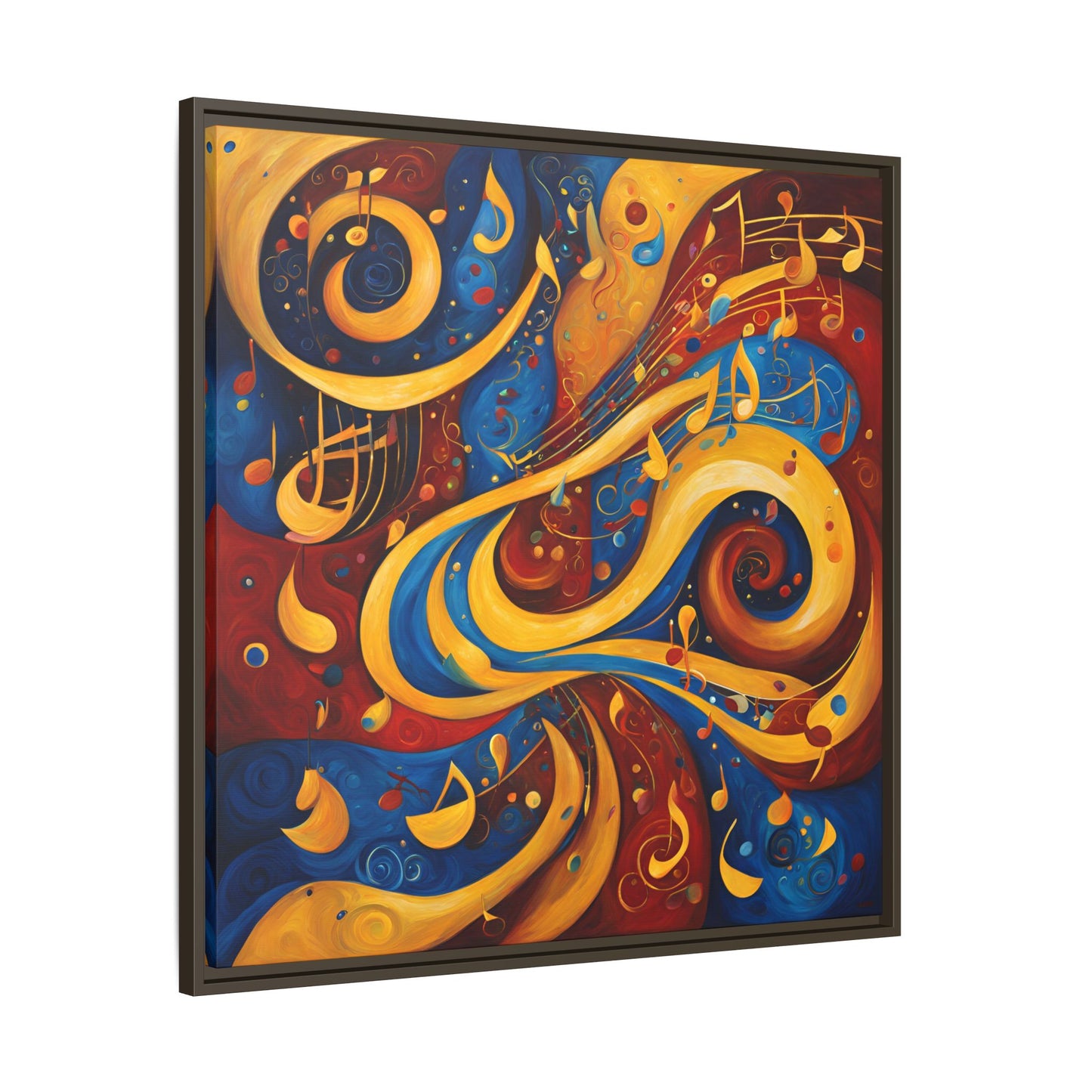 Modern Music-Themed Print Abstract Design Unique Framed Canvas Print Treble Clef Note Wall Art Music Lover Gift Decor 3 frame colors