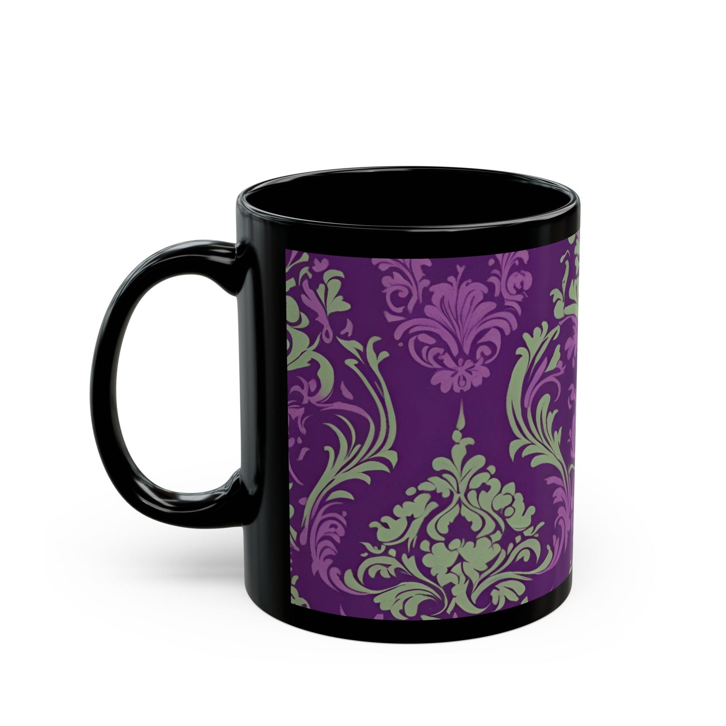 Elegant Damask Mug | Royal Purple Coffee Mug | Elegant Gift Mug
