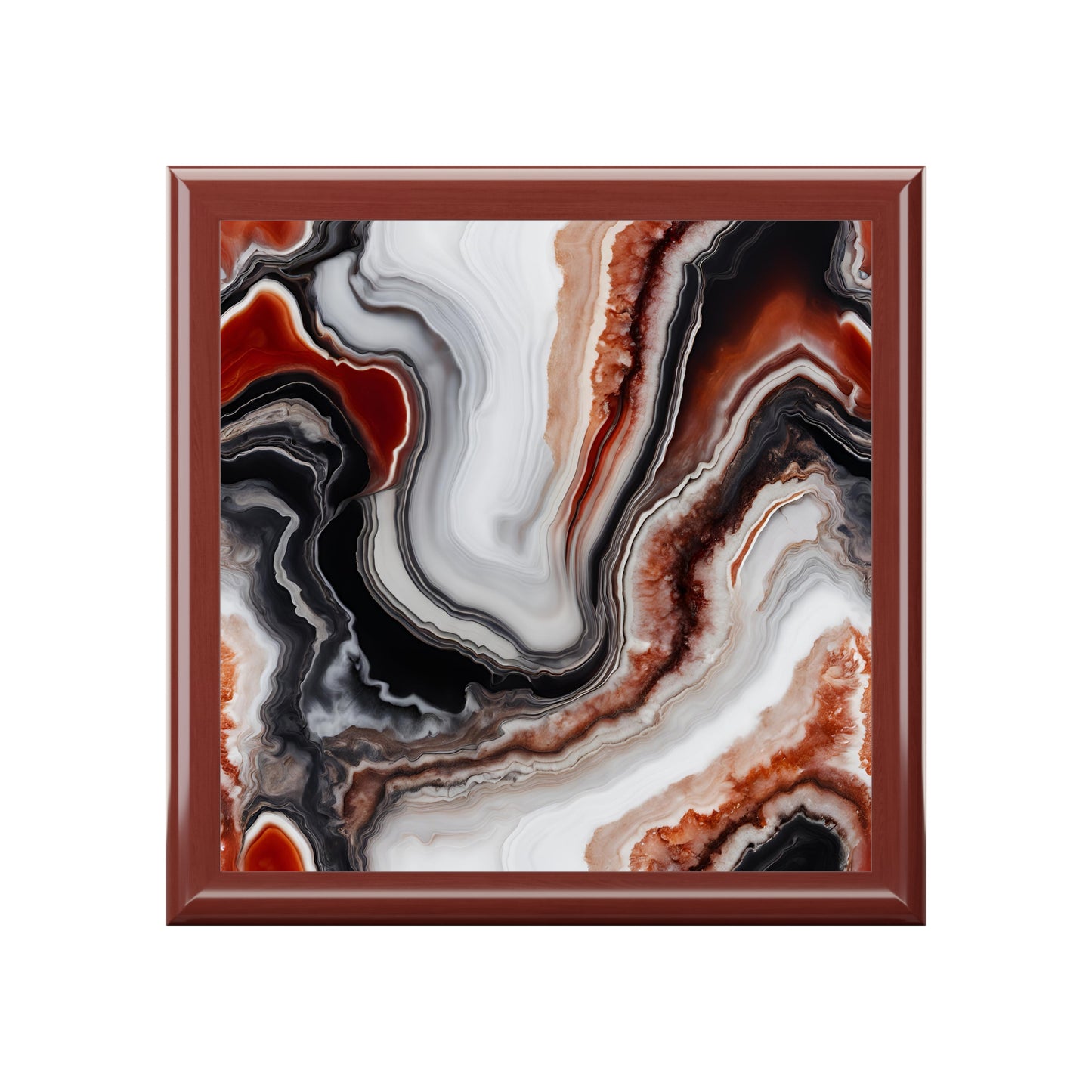Unique Art Print Design Jewelry Box Trinket Box Bedroom Dresser Decor Vanity Gift Box - 3 colors to choose from