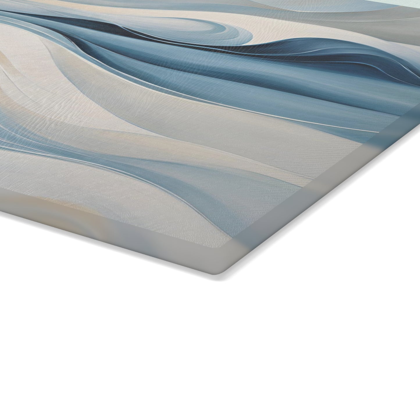 Kitchen Decor Glass Cutting Board Serving Tray with Modern Beachy Waves Pattern Cutting Board Gift for Home Cook Charcuterie Board