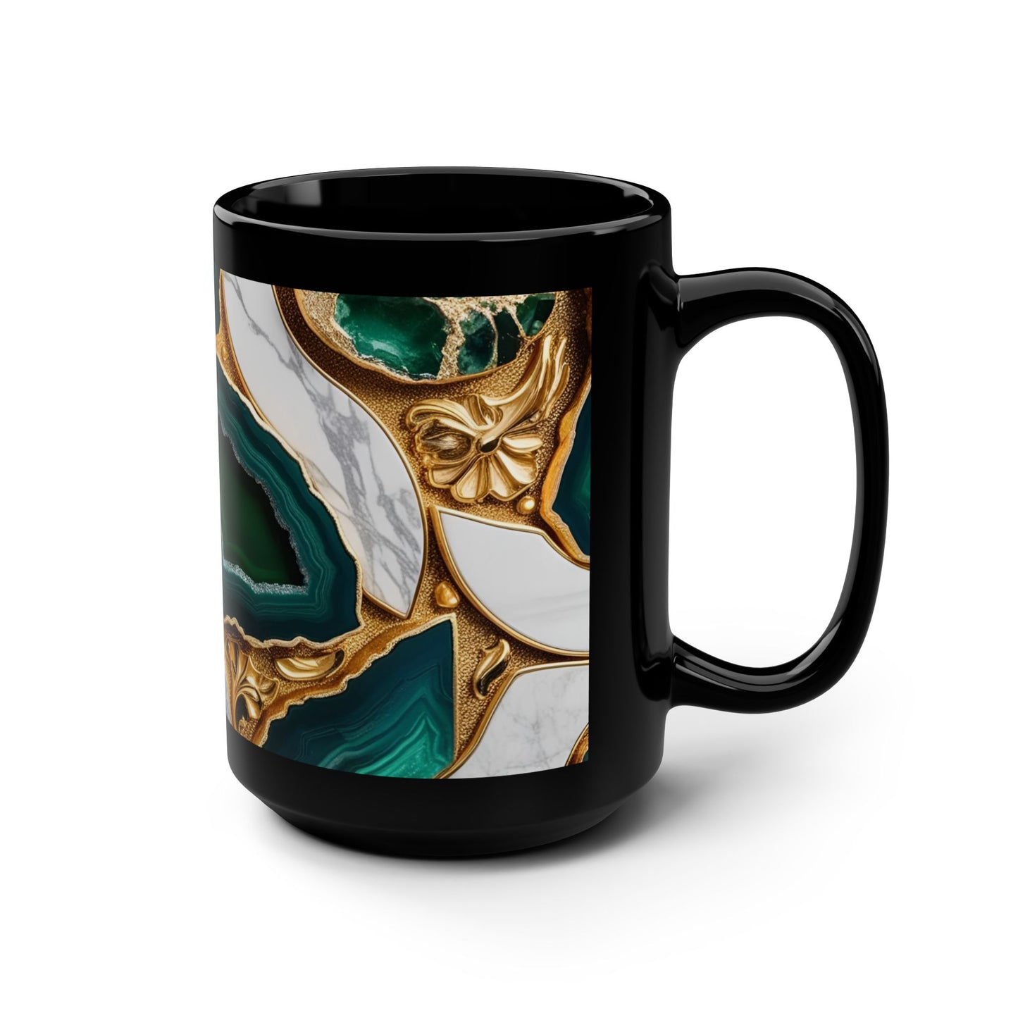 Ceramic Coffee Mug Quartz-Inspired Image Pastel Nature Rock Lover Ceramic Tea Cup Flower Garden Lover Geode Agate Look Ceramic Mug