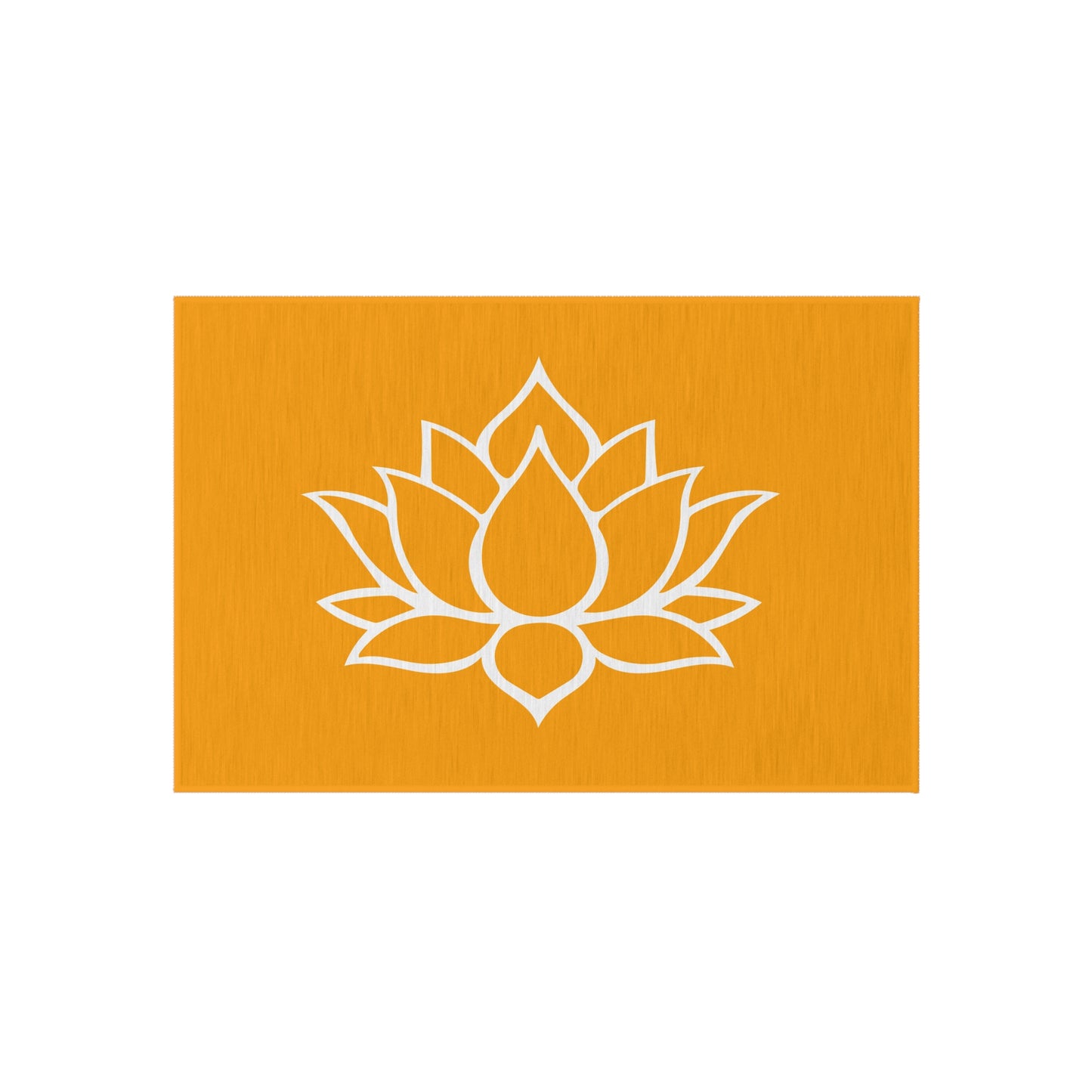 Zen Chenille Outdoor Rug with No-Skid Backing Cozy Outdoor Carpet Lotus Blossom Patio Decor Gazebo Rug Pool Area Decor Outdoor Kitchen Rug