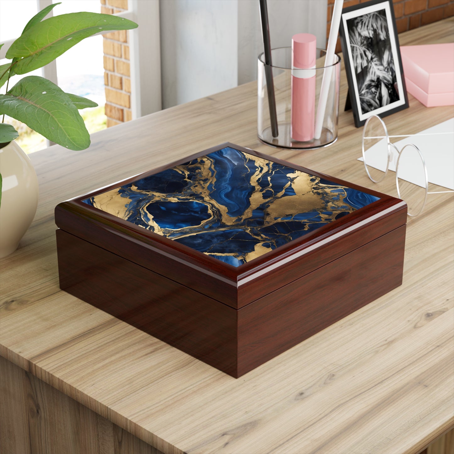 Unique Jewelry Box Trinket Box Bedroom Dresser Decor Vanity Gift Box - 3 colors to choose from