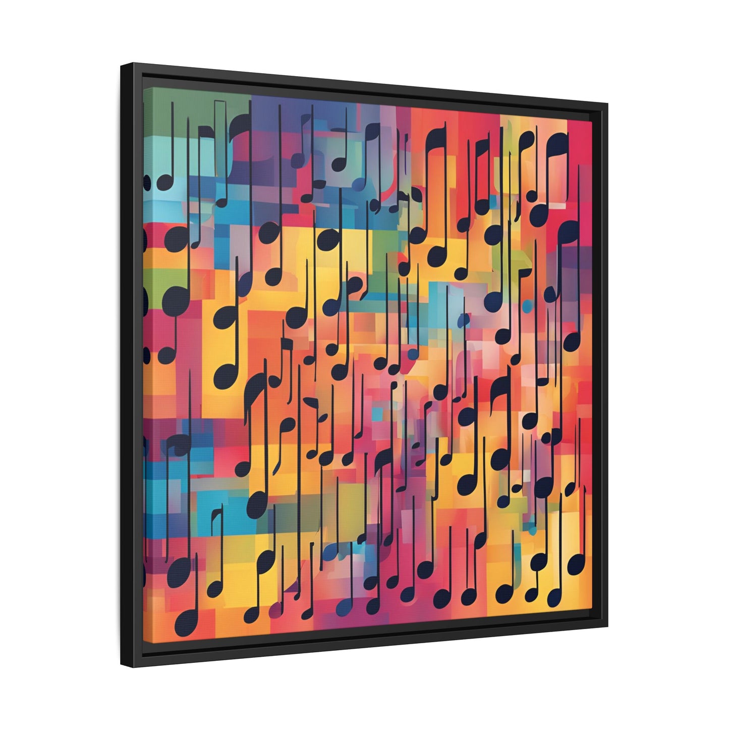 Modern Music-Themed Print Abstract Design Unique Framed Canvas Print Treble Clef Note Wall Art Music Lover Gift Decor 3 frame colors
