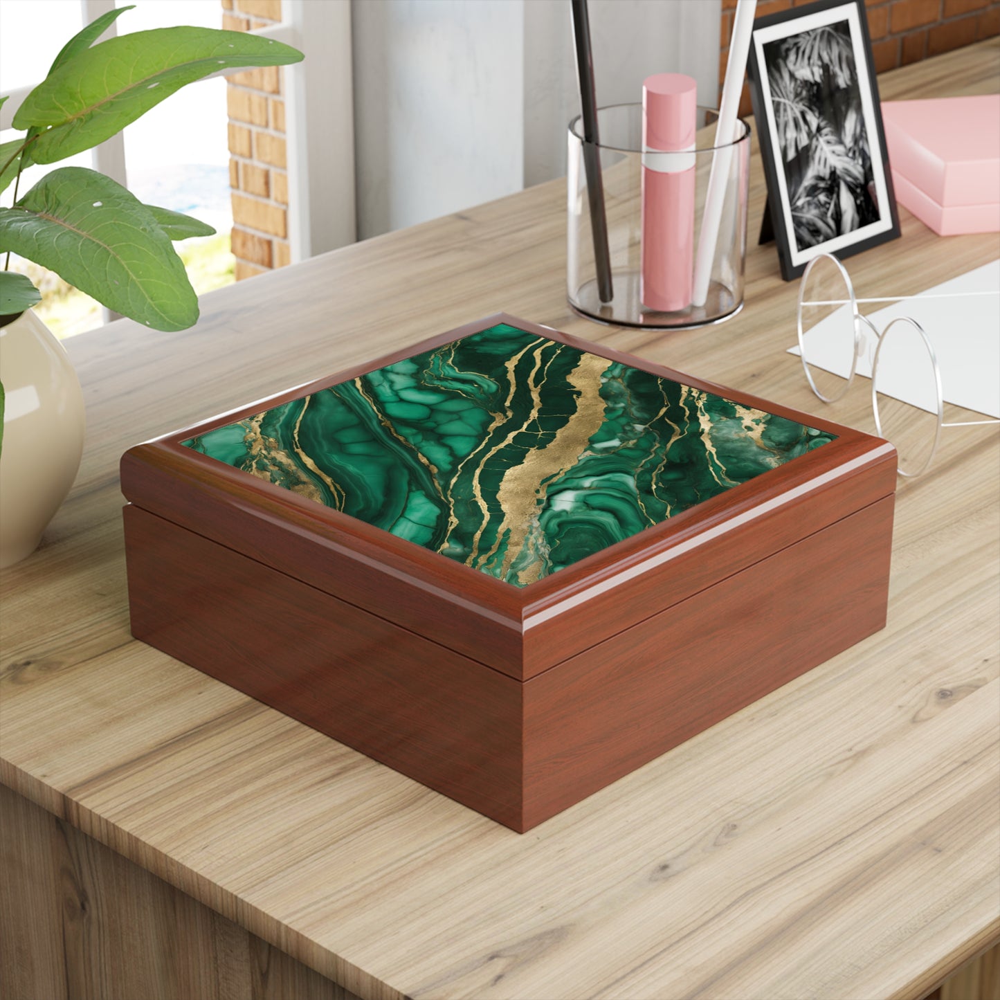 Unique Jewelry Box Trinket Box Bedroom Dresser Decor Vanity Gift Box - 3 colors to choose from