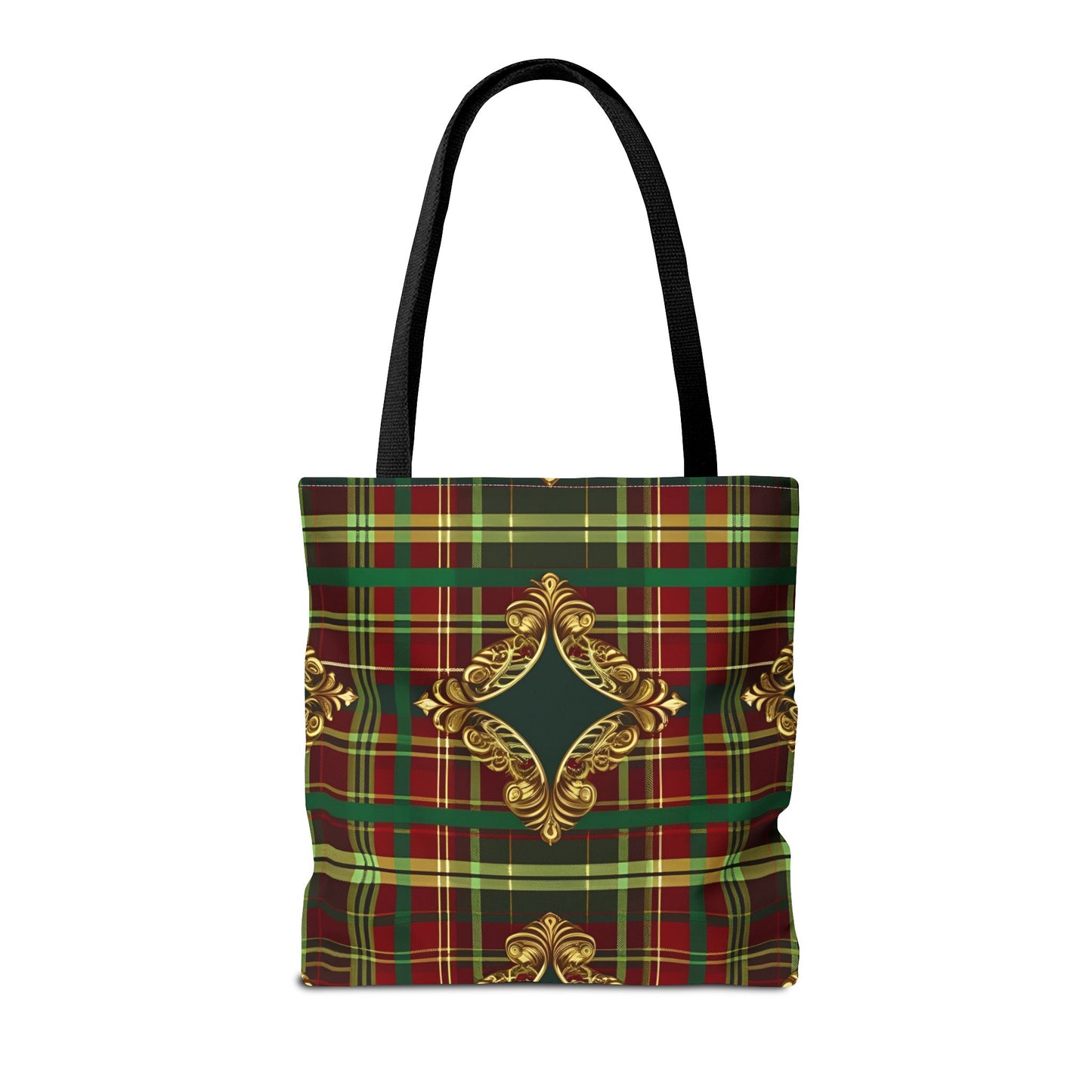 Christmas Tote Bag Holiday Cheer Gift Glam Winter Accessory Reusable Winter Plaid Tartan Shopping Bag Xmas Joy Gift Unisex Bag for Him Her