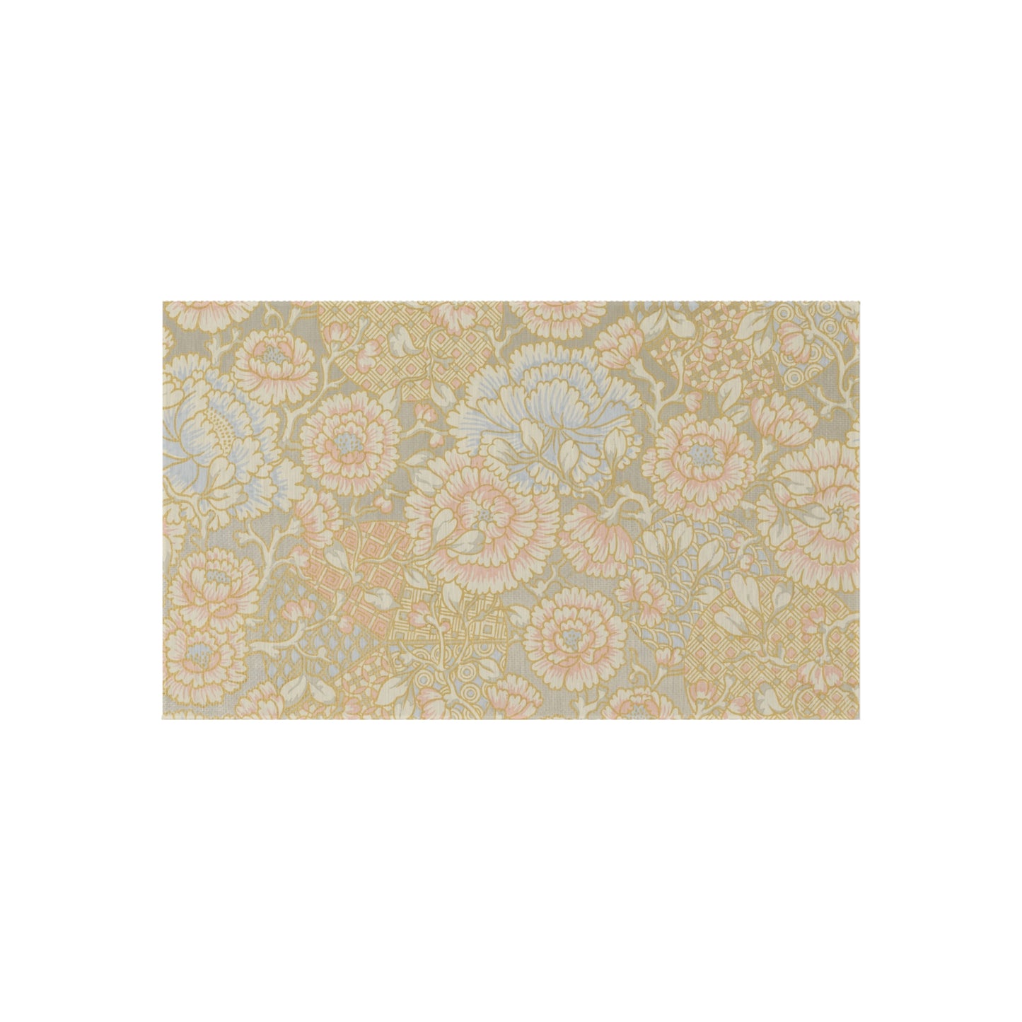 Floral Chenille Outdoor Rug with No-Skid Backing Cozy Outdoor Carpet Patio Decor Gazebo Beachy Rug Pool Area Decor Outdoor Kitchen Carpet