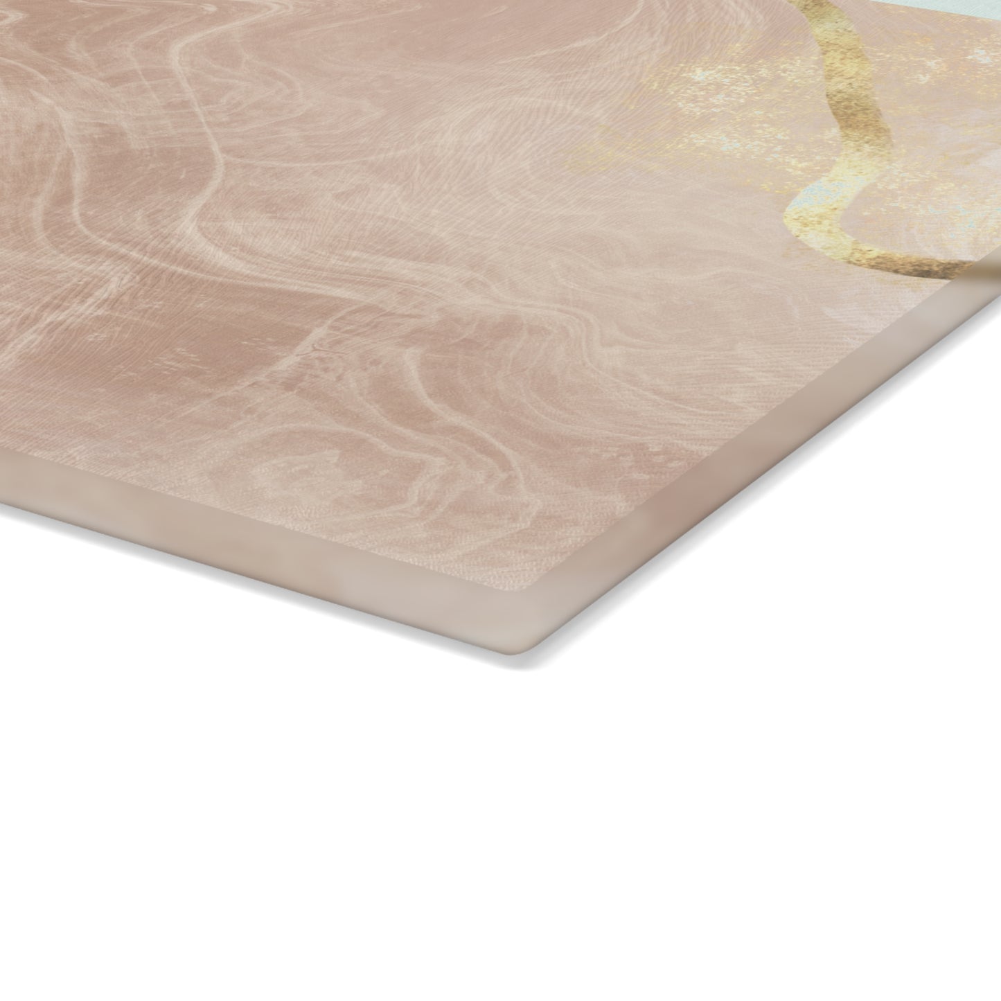 Kitchen Decor Glass Cutting Board Serving Tray with Quartz-look Design Cutting Board Gift for Home Cook Fun Marble-look Charcuterie Board