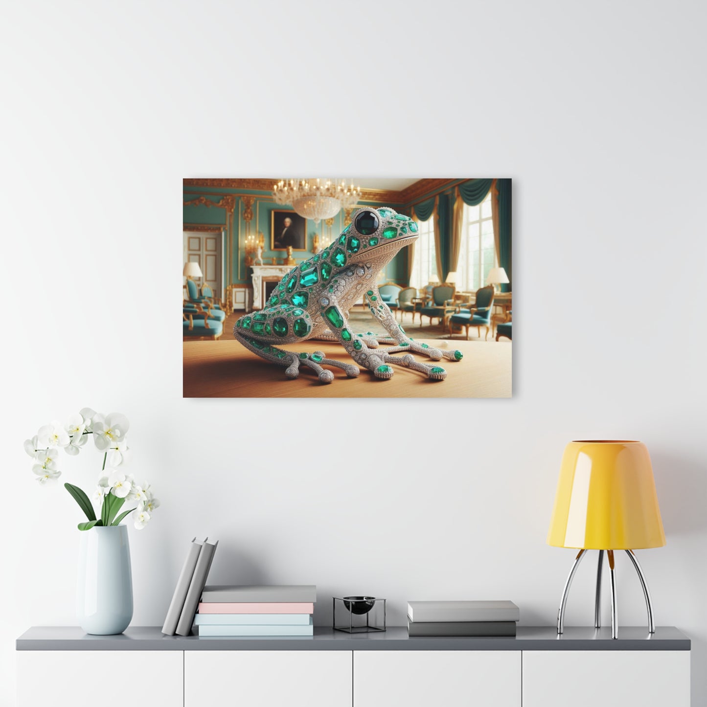 Gemstone Design Tree Frog Acrylic Print with French Cleat Nature Lover Wall Art Animal Lover Gift Artwork Modern Garden Home Decor