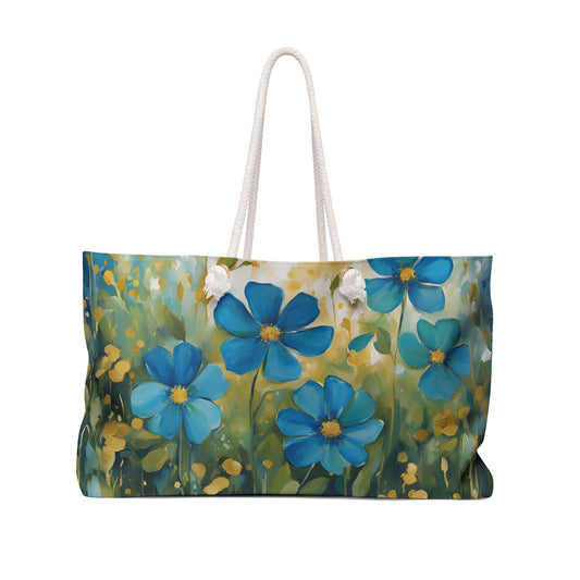 Floral Design Field of Flowers Weekender Tote Floral Grocery Wildflower Shopping Bag Cottage Core Gift Bag Boho Bag Poppy Tote Mom Gift