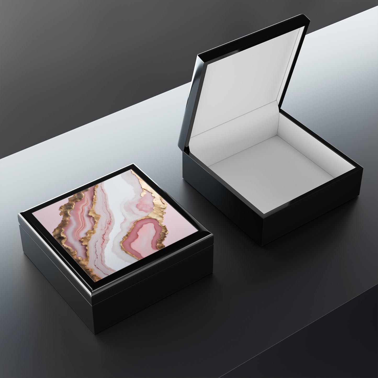 Unique Jewelry Box Trinket Box Bedroom Dresser Decor Vanity Gift Box - 3 colors to choose from