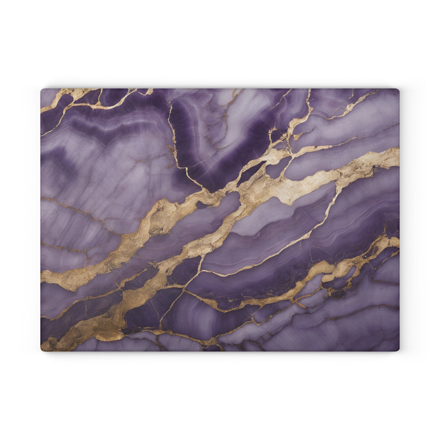 Kitchen Decor Glass Cutting Board Serving Tray with Quartz-look Design Cutting Board Gift for Home Cook Fun Marble-look Charcuterie Board