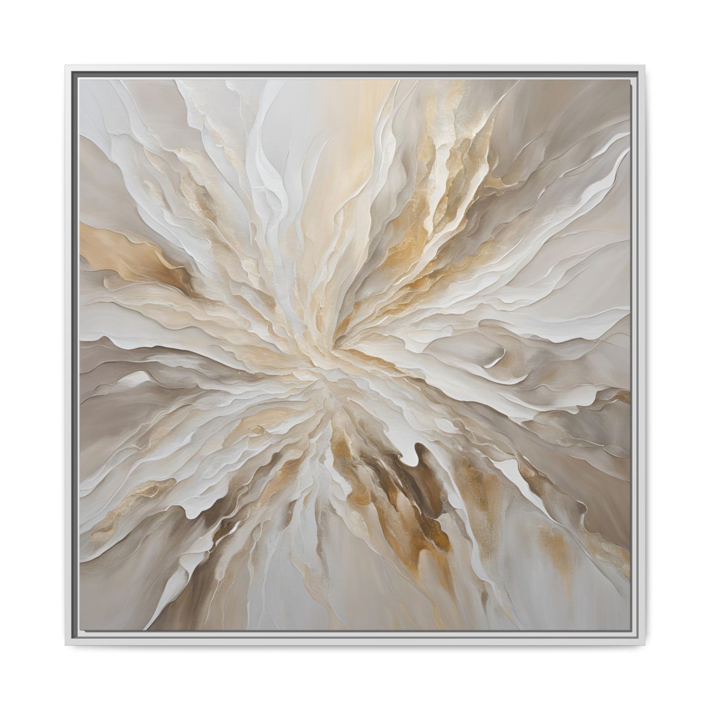 Modern Abstract Floral Design Unique Framed Canvas Wall Art Starburst Gift Nature Lover Gift Garden Lover Gift 3 frame colors