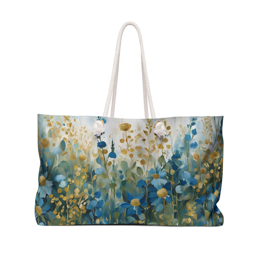 Floral Design Field of Flowers Weekender Tote Floral Grocery Wildflower Shopping Bag Cottage Core Gift Bag Boho Bag Poppy Tote Mom Gift