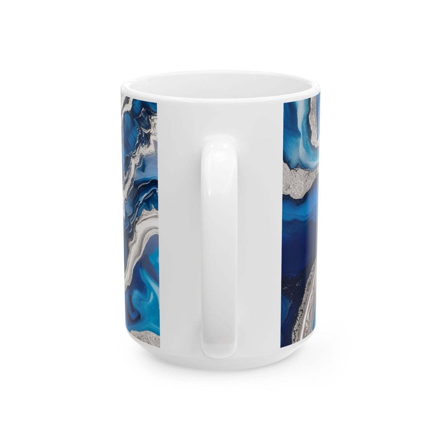 Ceramic Coffee Mug Modern Wave Design Mug Tea Cup Oceanic Swirl Design Salt Life Surfer Beachy Theme Ceramic Mug