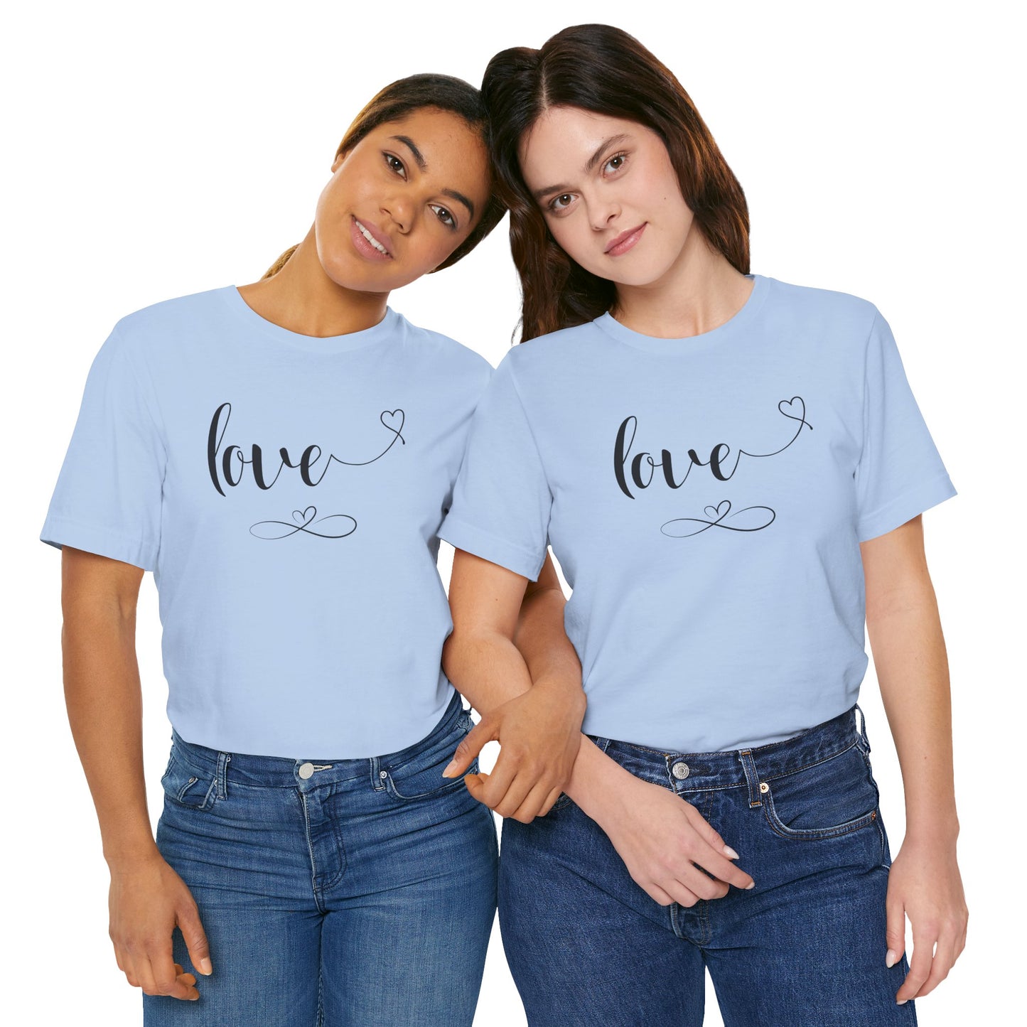 Love T-shirt | Unisex Gift for Her | Gift for Mom Wife Sister | Heart T-Shirt |