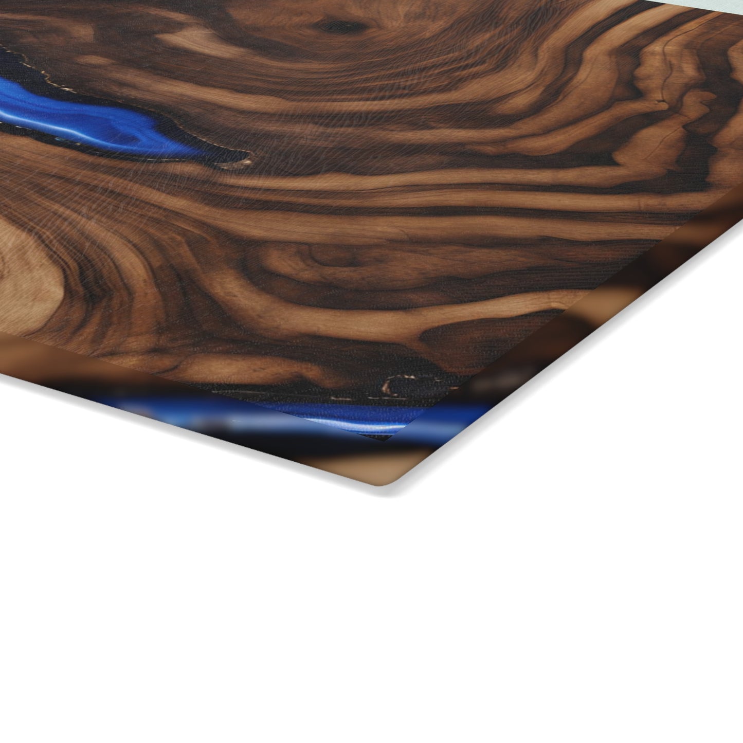 Kitchen Decor Glass Wood-look Image Nature Lover Cutting Board Serving Tray Home Cook Gift Colorful Glass Geode-inspired Charcuterie Board