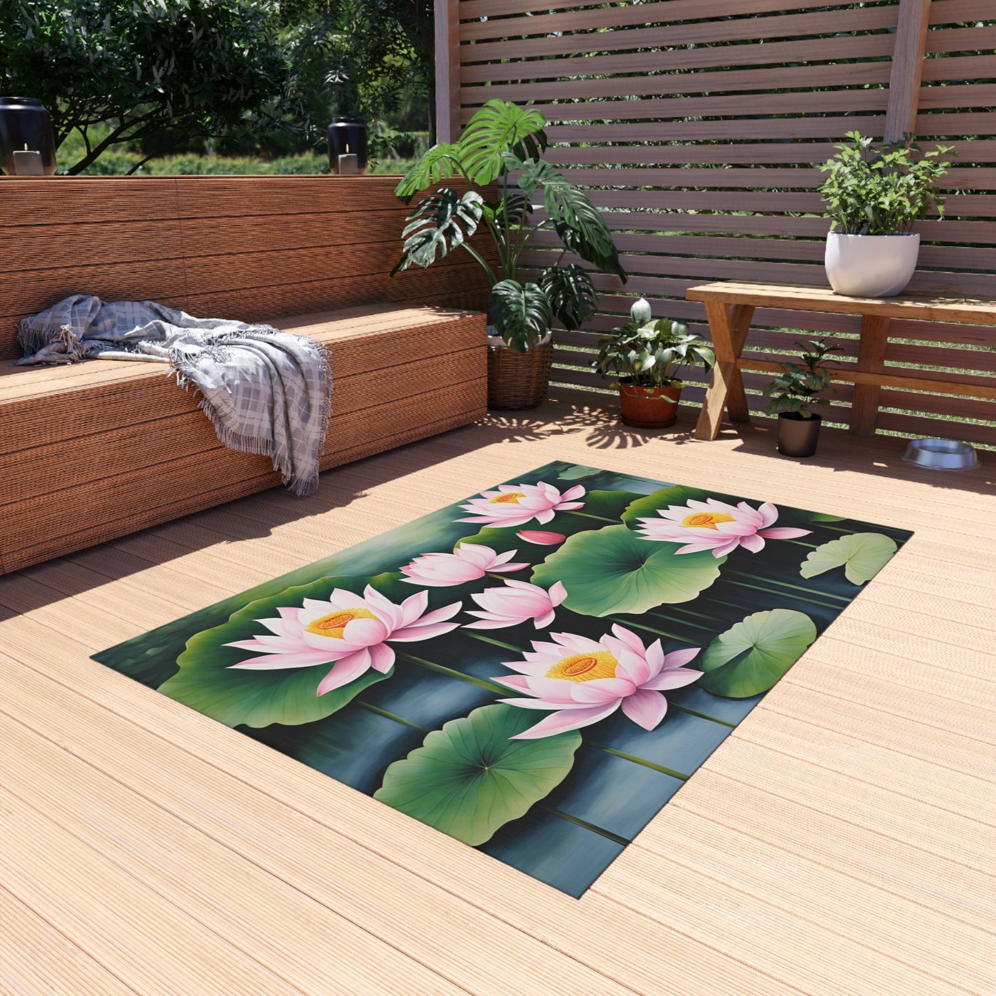 High-Quality Chenille Outdoor Rug with No-Skid Backing Cozy Outdoor Carpet Patio Decor Gazebo Rug Pool Area Decor Outdoor Kitchen Carpet