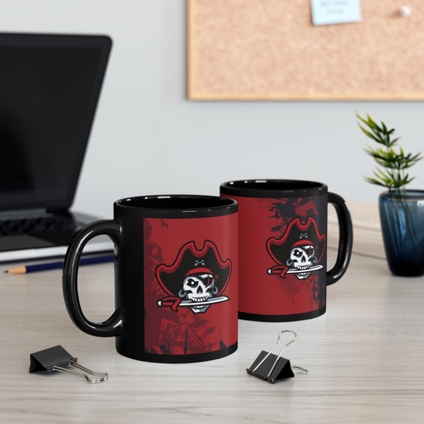 Pirate Skull and Sword Coffee Mug Sailors Gift Salt Life Jolly Roger Gift