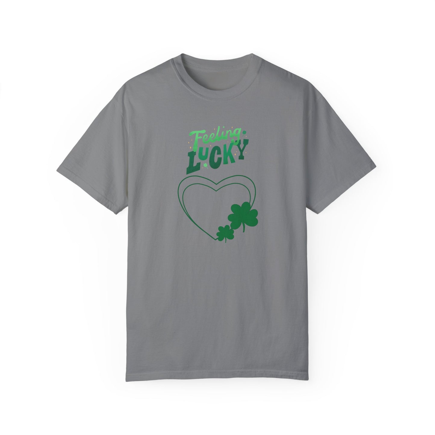 St. Patrick's Day T-Shirt Unisex Comfort Colors Relaxed Fit Garment-Dyed Tee 4 Leaf Clover Shirt Irish Themed Gift