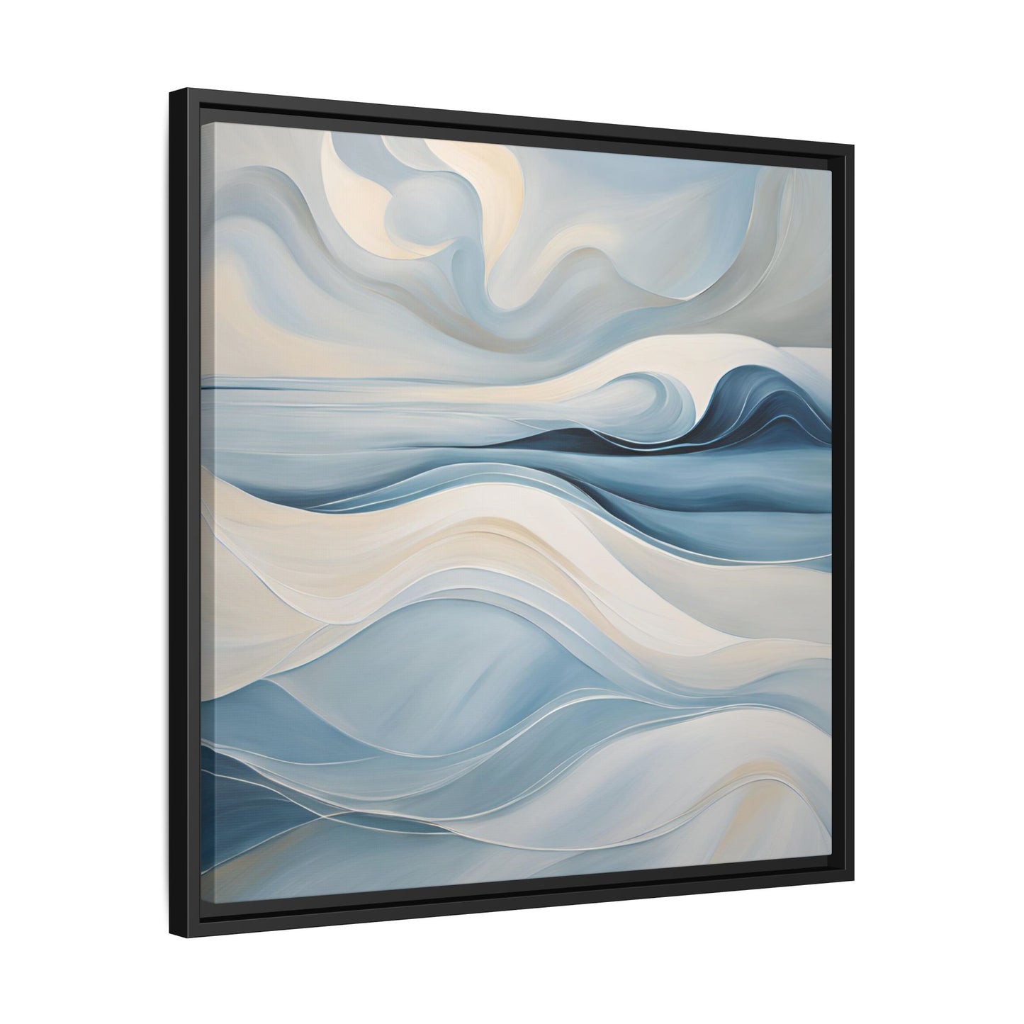 Modern Abstract Wave Design Unique Framed Canvas Wall Art Ocean Beach Gift Nature Lover Gift Underwater Sea Lover Gift 3 frame colors