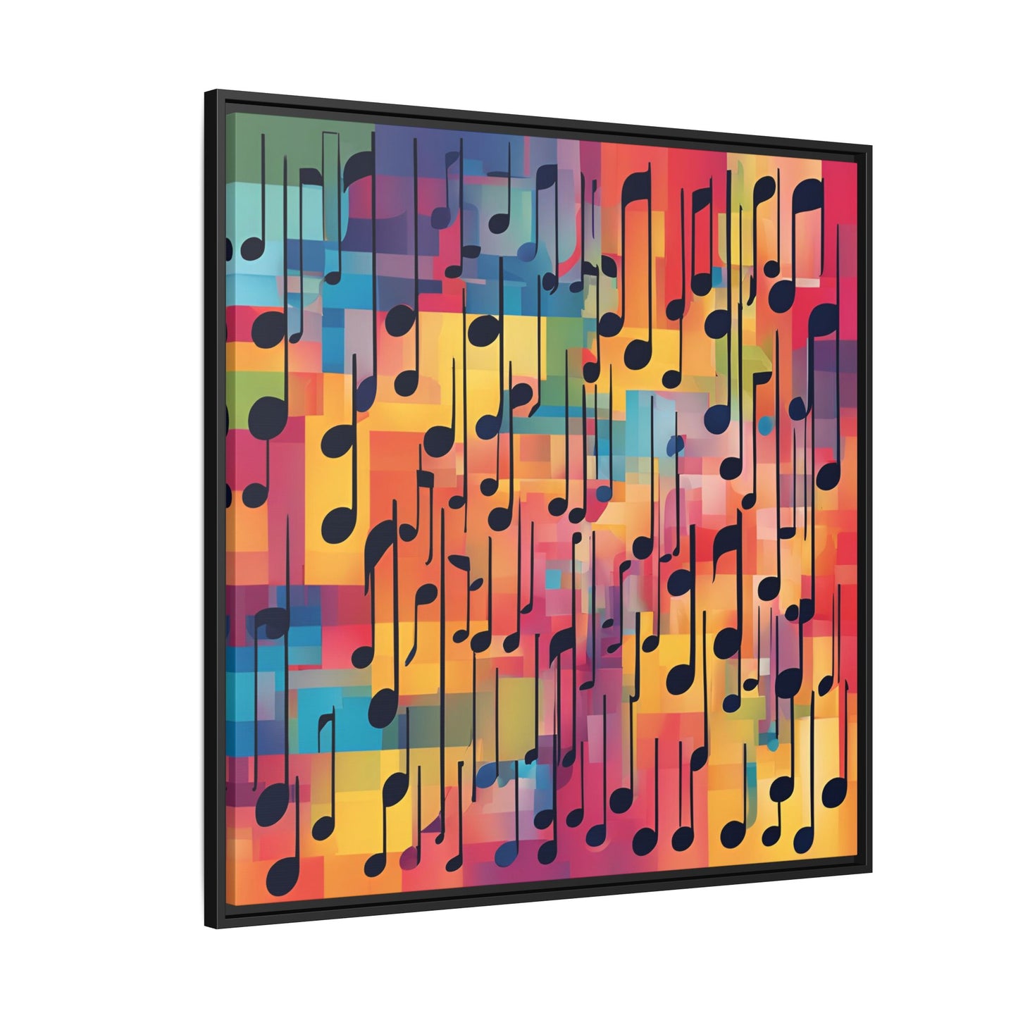Modern Music-Themed Print Abstract Design Unique Framed Canvas Print Treble Clef Note Wall Art Music Lover Gift Decor 3 frame colors