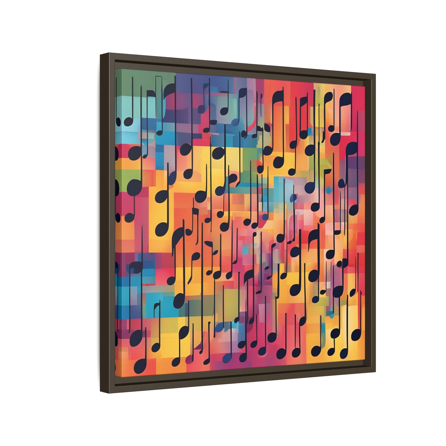 Modern Music-Themed Print Abstract Design Unique Framed Canvas Print Treble Clef Note Wall Art Music Lover Gift Decor 3 frame colors