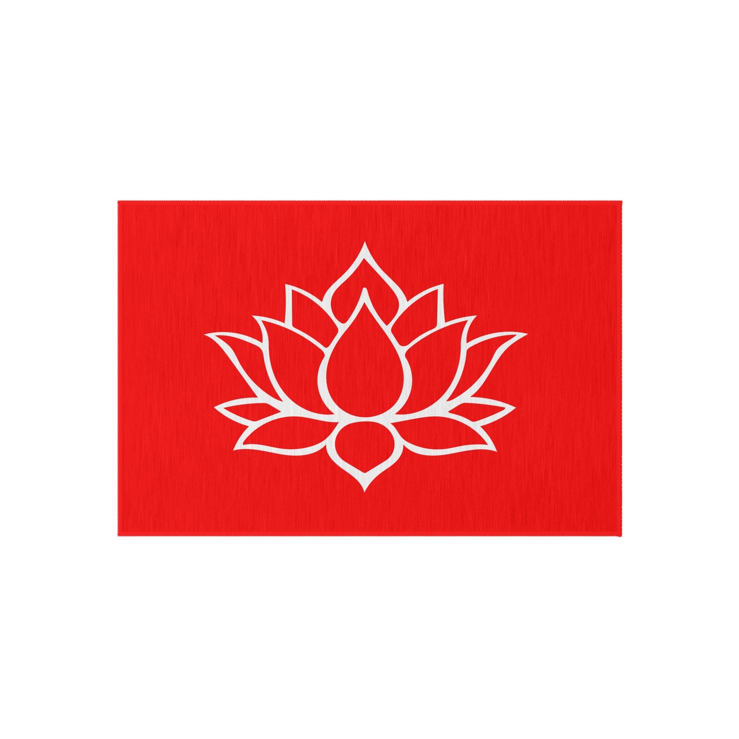 Zen Chenille Outdoor Rug with No-Skid Backing Cozy Outdoor Carpet Lotus Blossom Patio Decor Gazebo Rug Pool Area Decor Outdoor Kitchen Rug